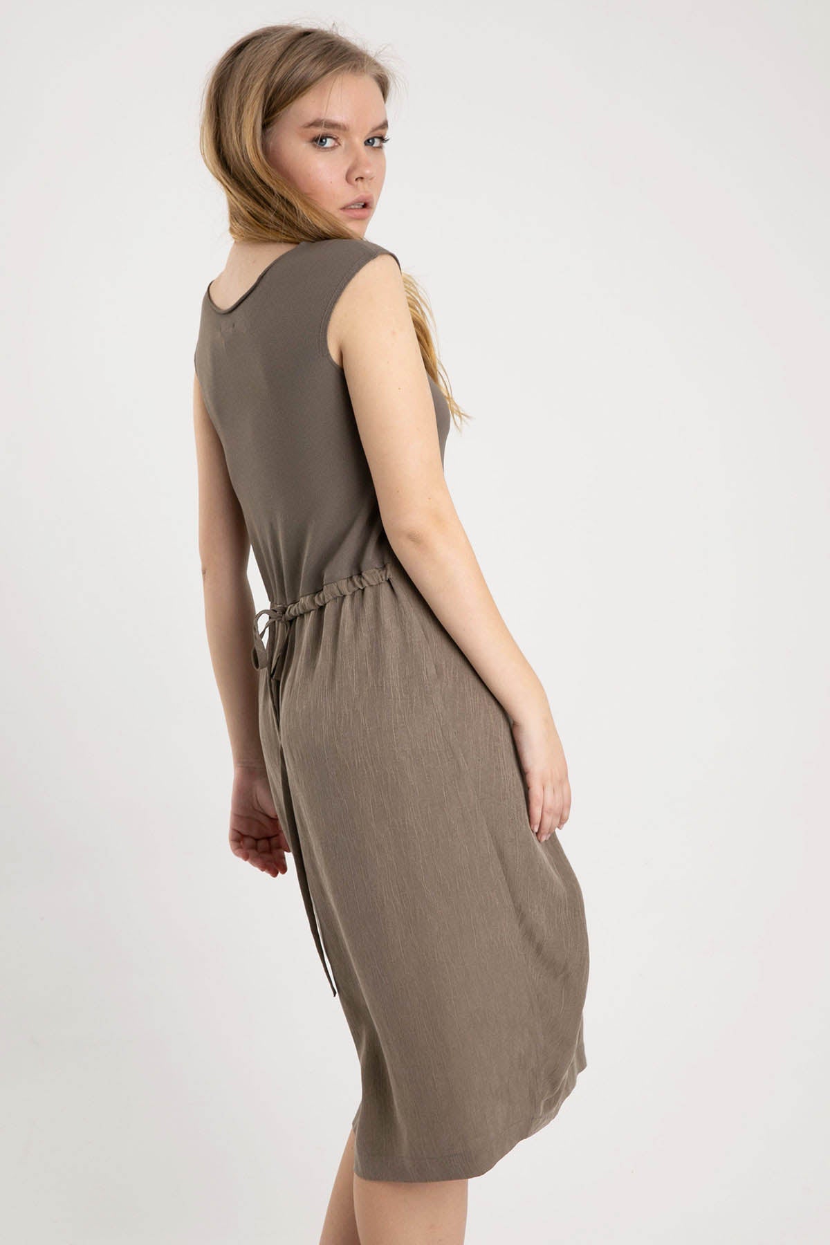 Crea Concept Volanlı Kolsuz Elbise-Libas Trendy Fashion Store