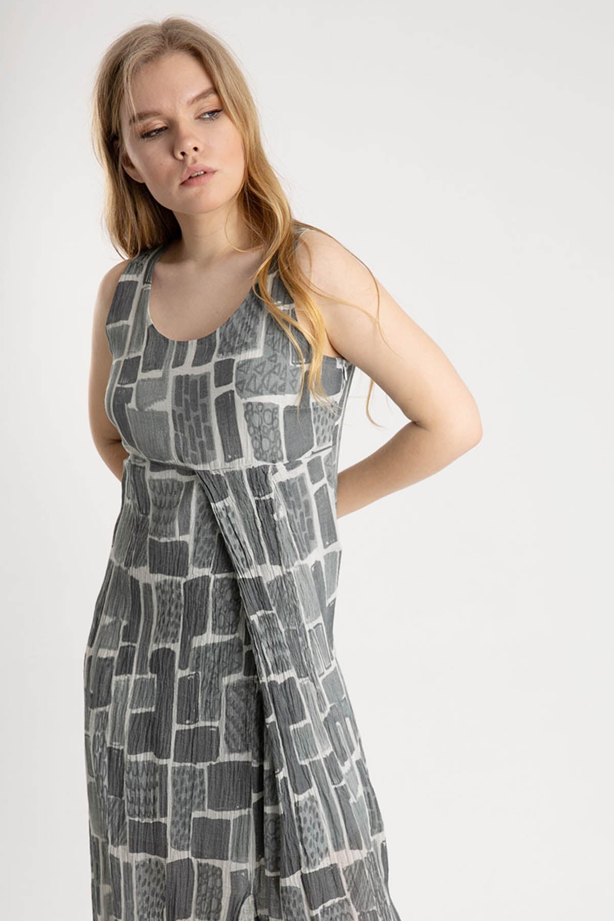 Crea Concept Kruvaze Yırtmaçlı Midi Elbise-Libas Trendy Fashion Store