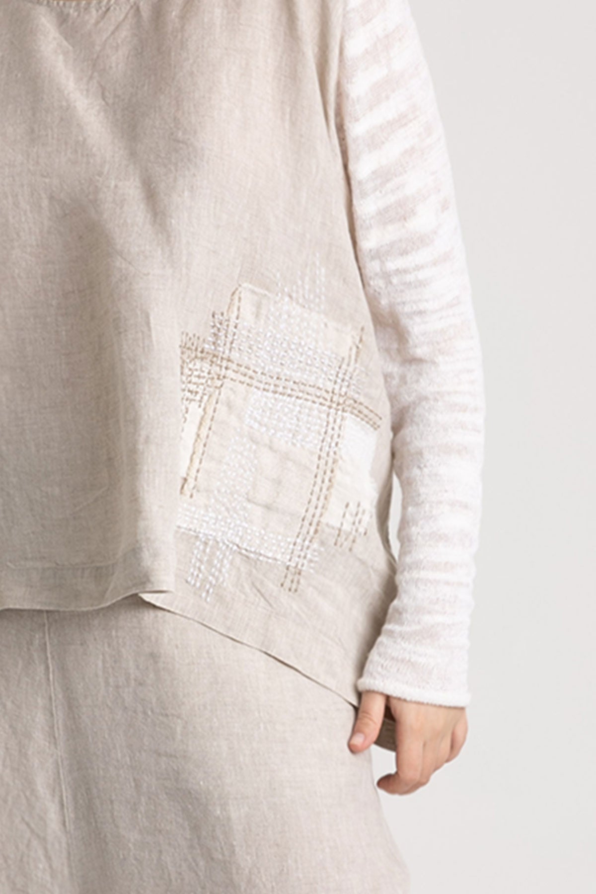 Crea Concept Keten Uzun Kollu Bluz-Libas Trendy Fashion Store