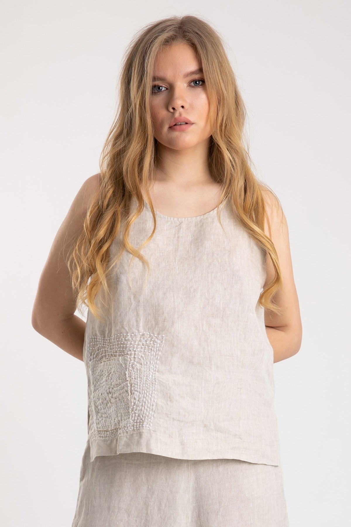 Crea Concept Kolsuz Keten Bluz-Libas Trendy Fashion Store