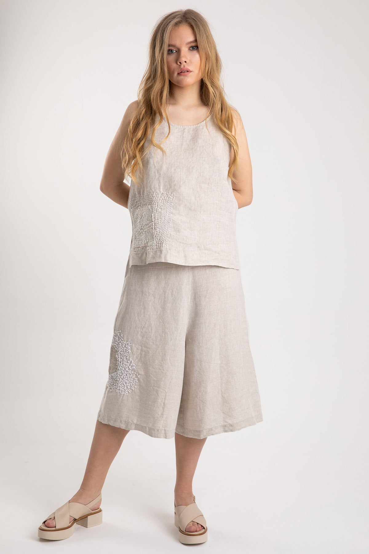 Crea Concept Kolsuz Keten Bluz-Libas Trendy Fashion Store