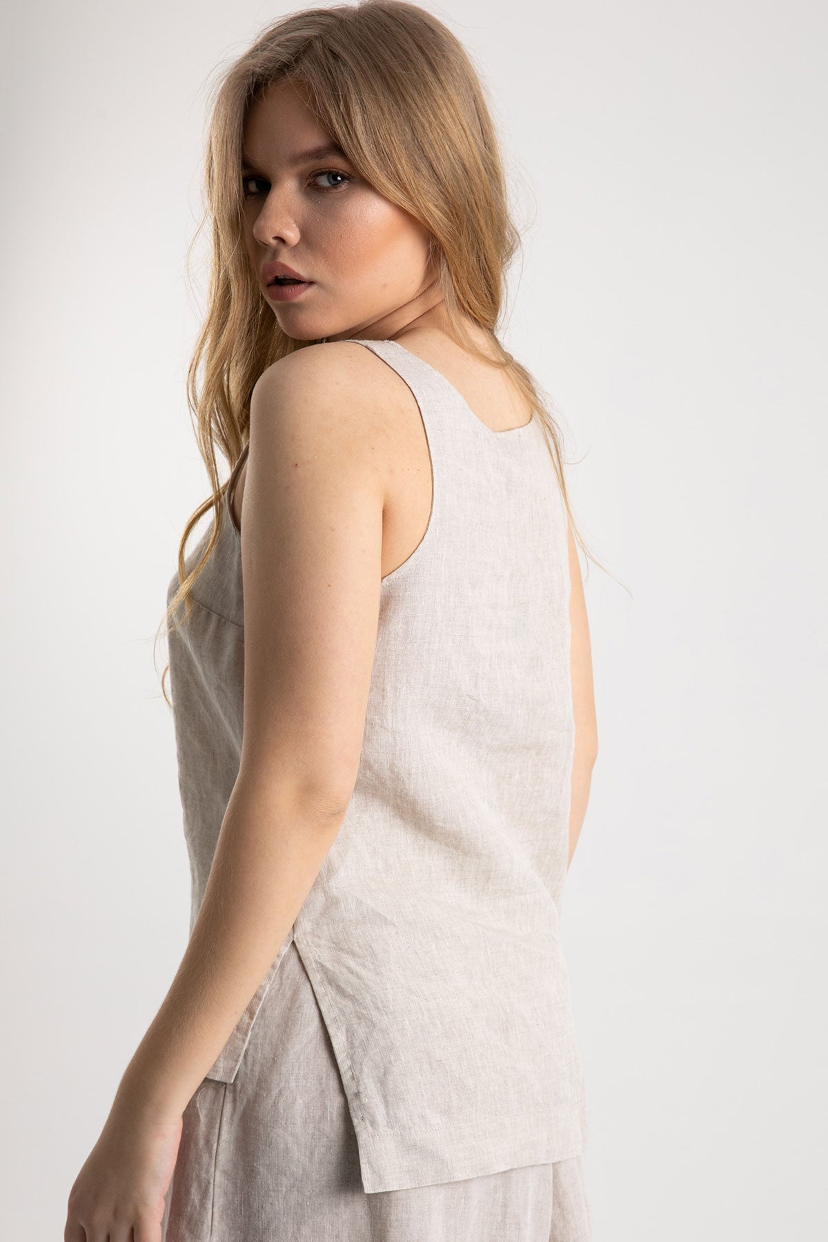 Crea Concept Kolsuz Keten Bluz-Libas Trendy Fashion Store