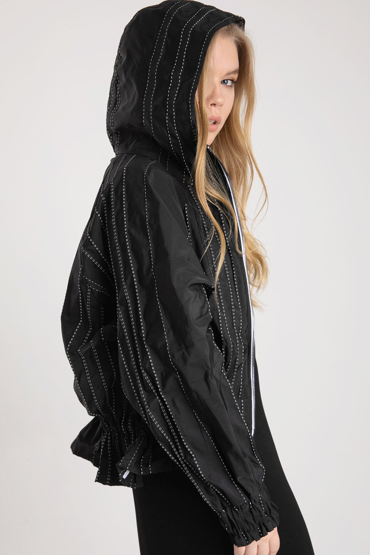 Crea Concept Belden Büzgülü Kapüşonlu Mont-Libas Trendy Fashion Store