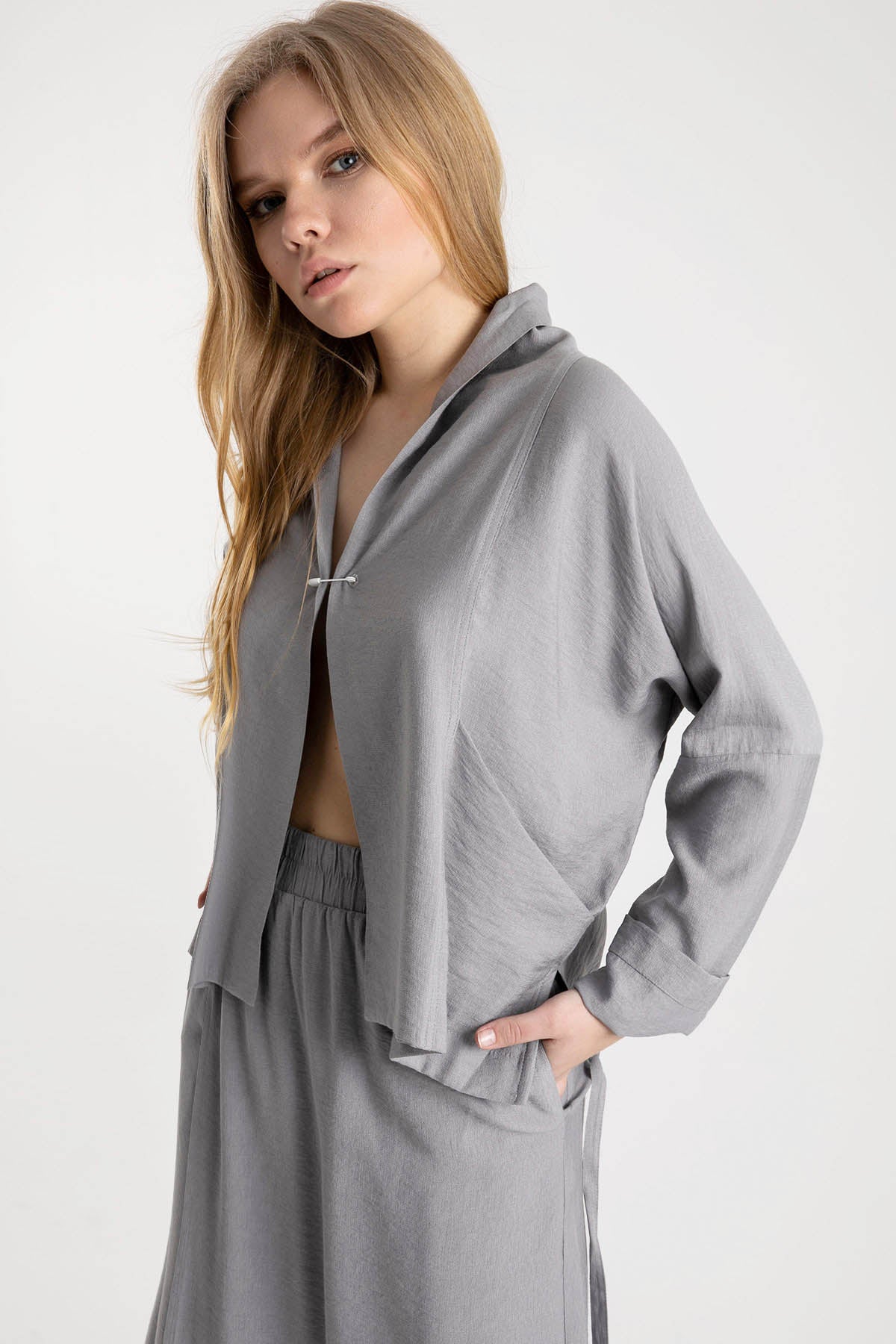 Crea Concept Belden Büzgü Bağlamalı Ceket-Libas Trendy Fashion Store