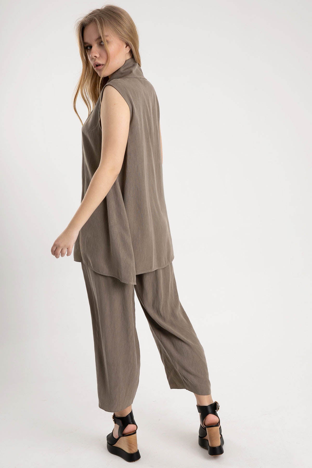 Crea Concept Volanlı Asimetrik Yelek-Libas Trendy Fashion Store