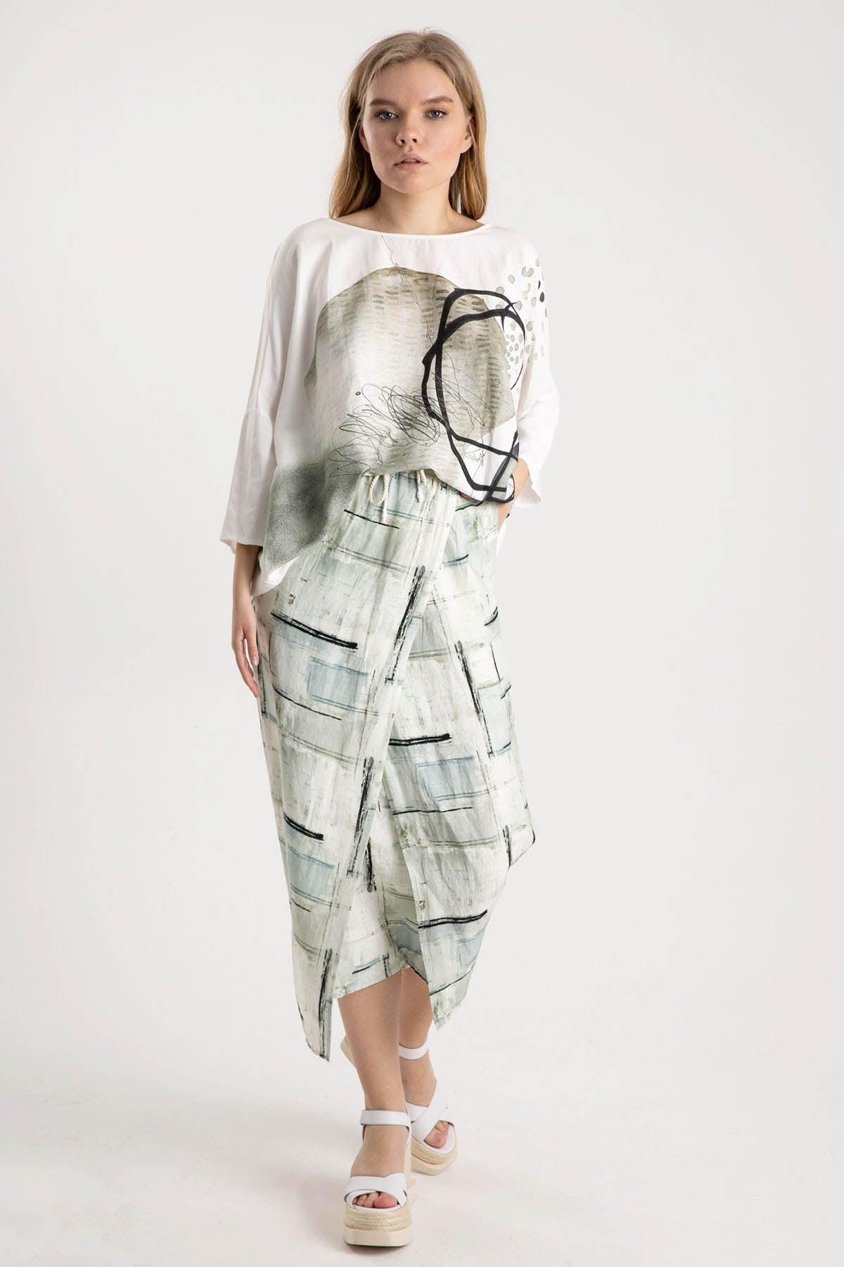 Crea Concept Geniş Kesim Uzun Kollu Bluz-Libas Trendy Fashion Store