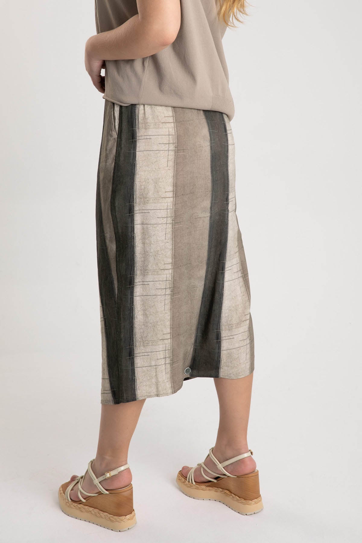 Crea Concept Beli Lastikli Kruvaze Midi Etek-Libas Trendy Fashion Store