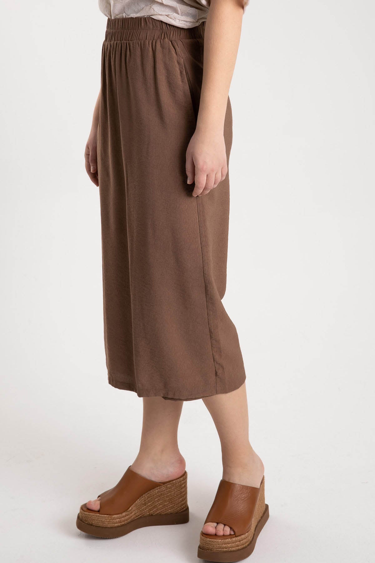 Crea Concept Beli Lastikli Crop Pantolon-Libas Trendy Fashion Store