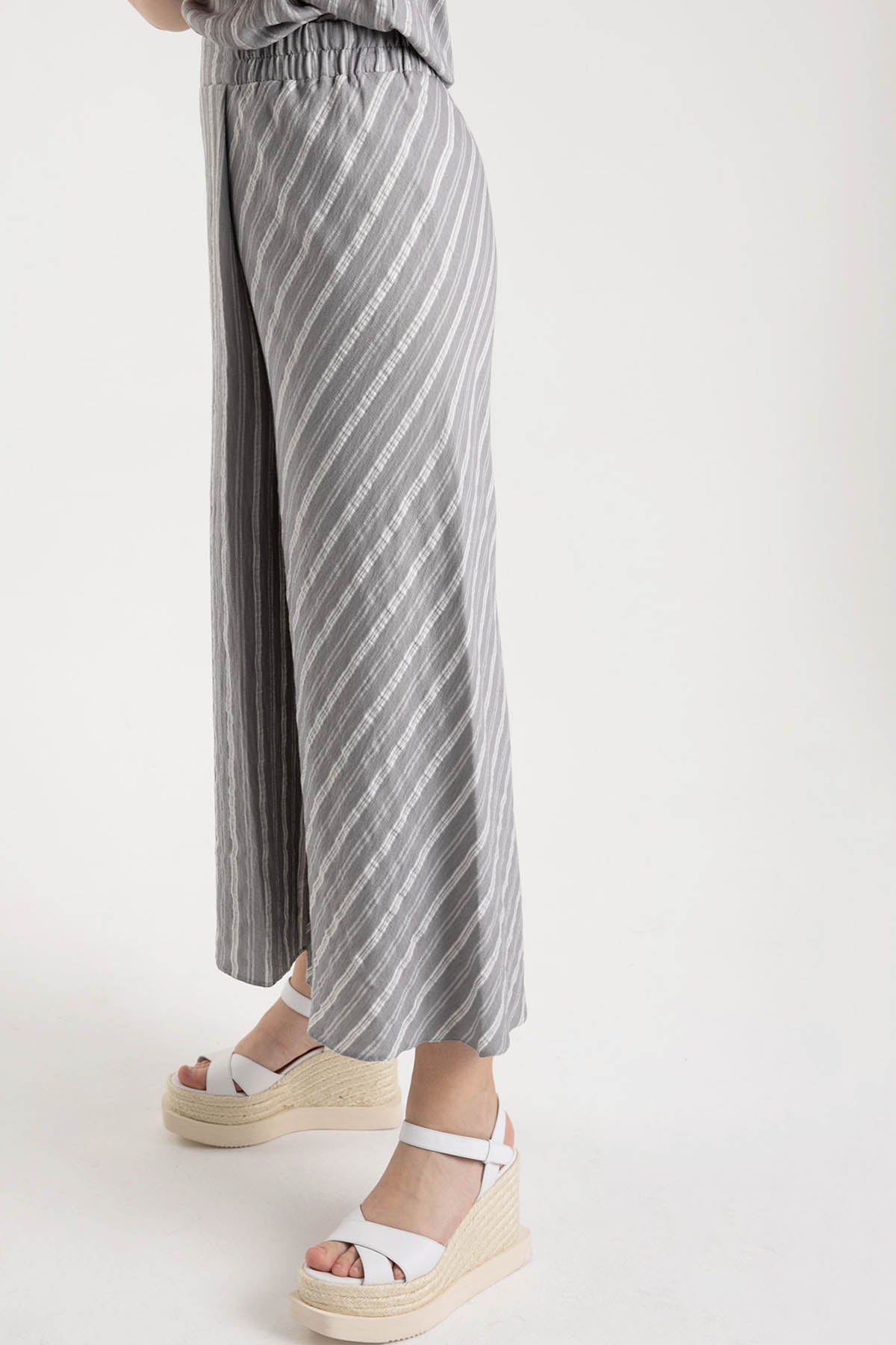 Crea Concept Beli Lastikli Crop Pantolon-Libas Trendy Fashion Store