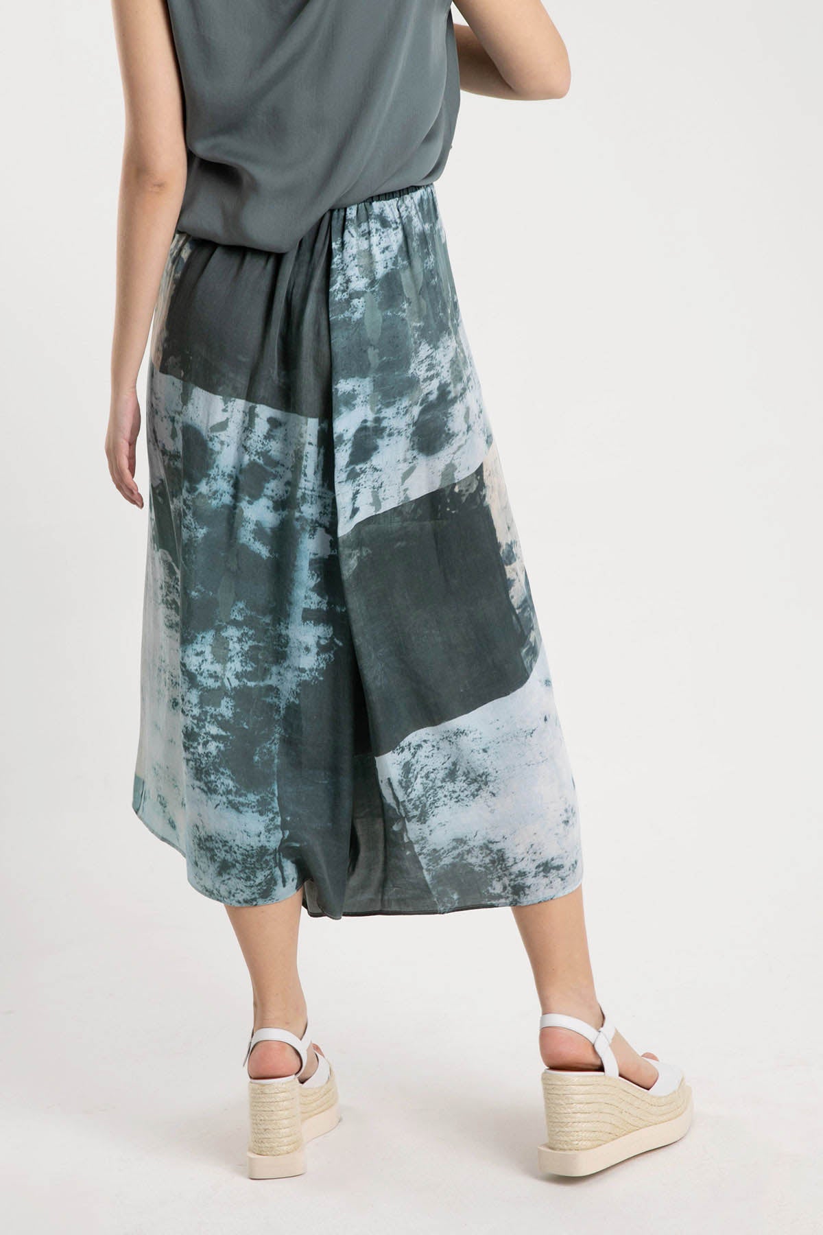 Crea Concept Beli Lastikli Geniş Crop Paça Pantolon-Libas Trendy Fashion Store