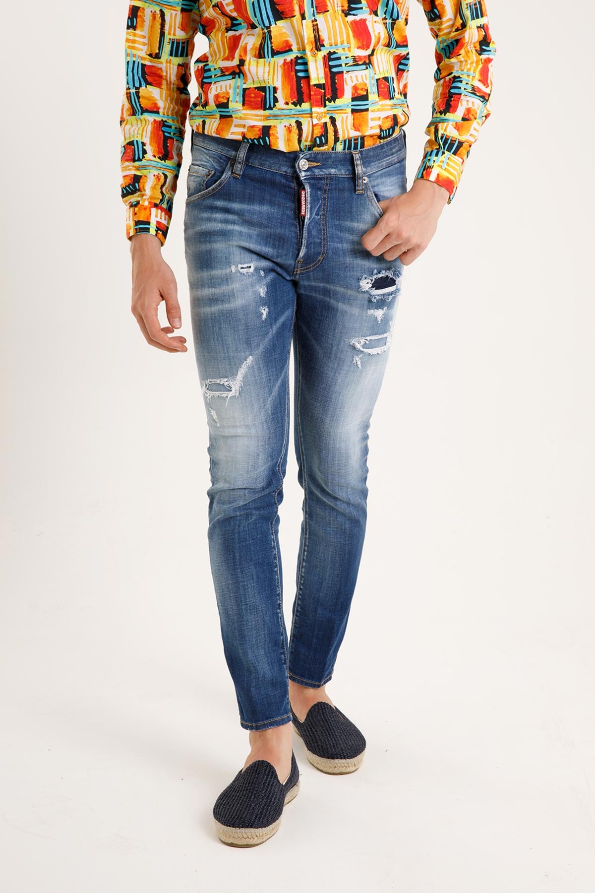 Dsquared Yırtık Detaylı Yıkamalı Jeans-Libas Trendy Fashion Store