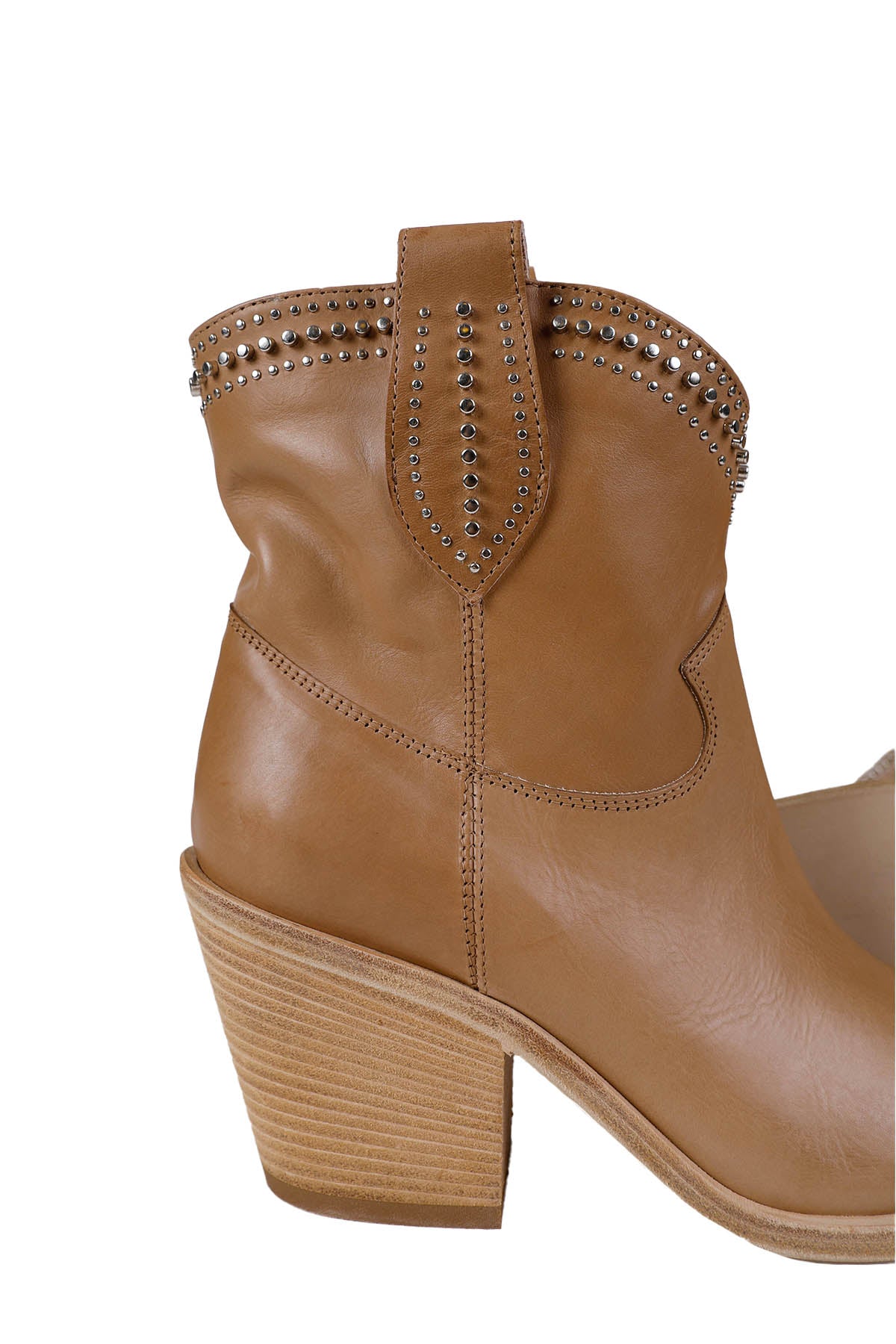 Fruit Metal Aksesuarlı Western Topuklu Deri Bot-Libas Trendy Fashion Store