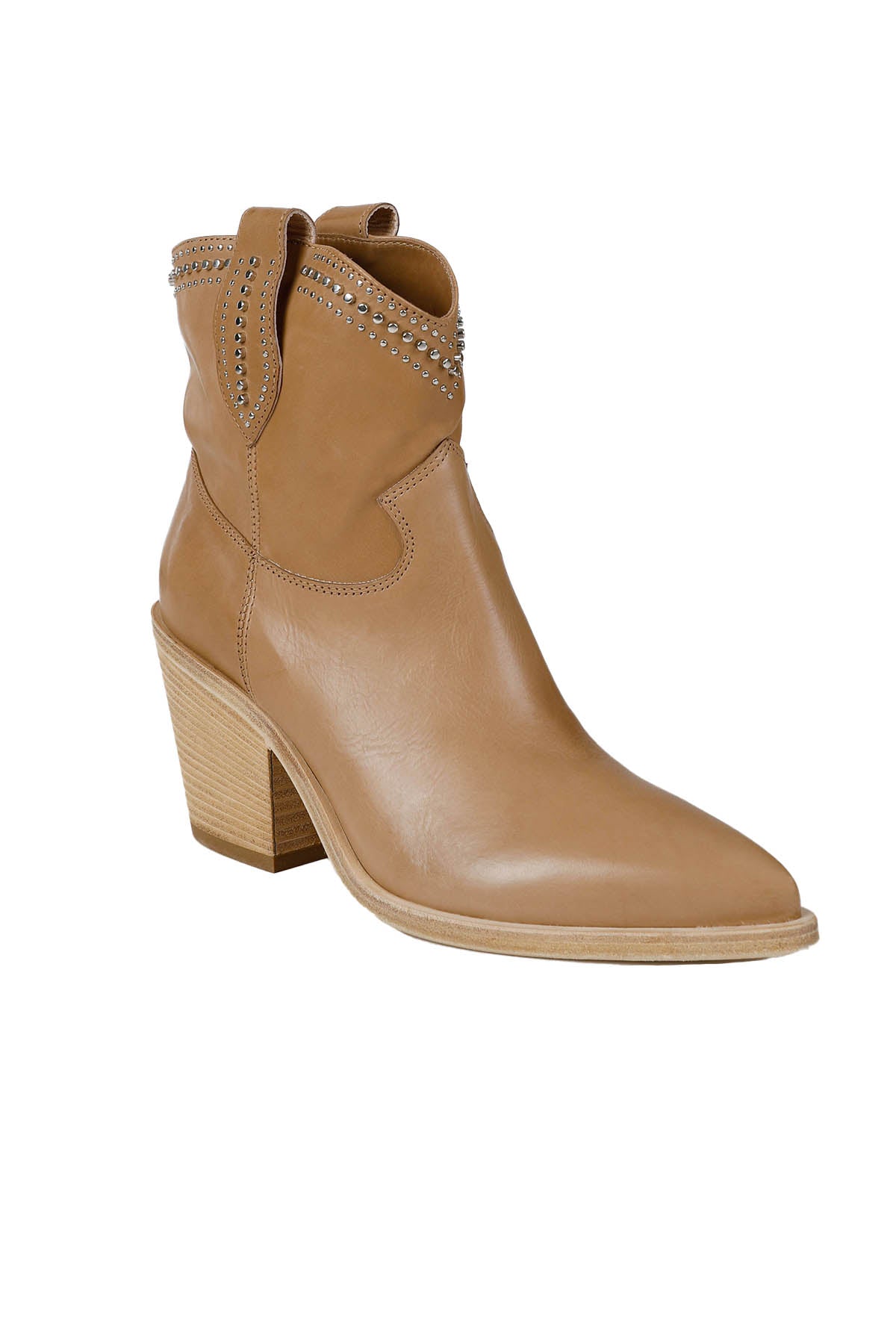 Fruit Metal Aksesuarlı Western Topuklu Deri Bot-Libas Trendy Fashion Store