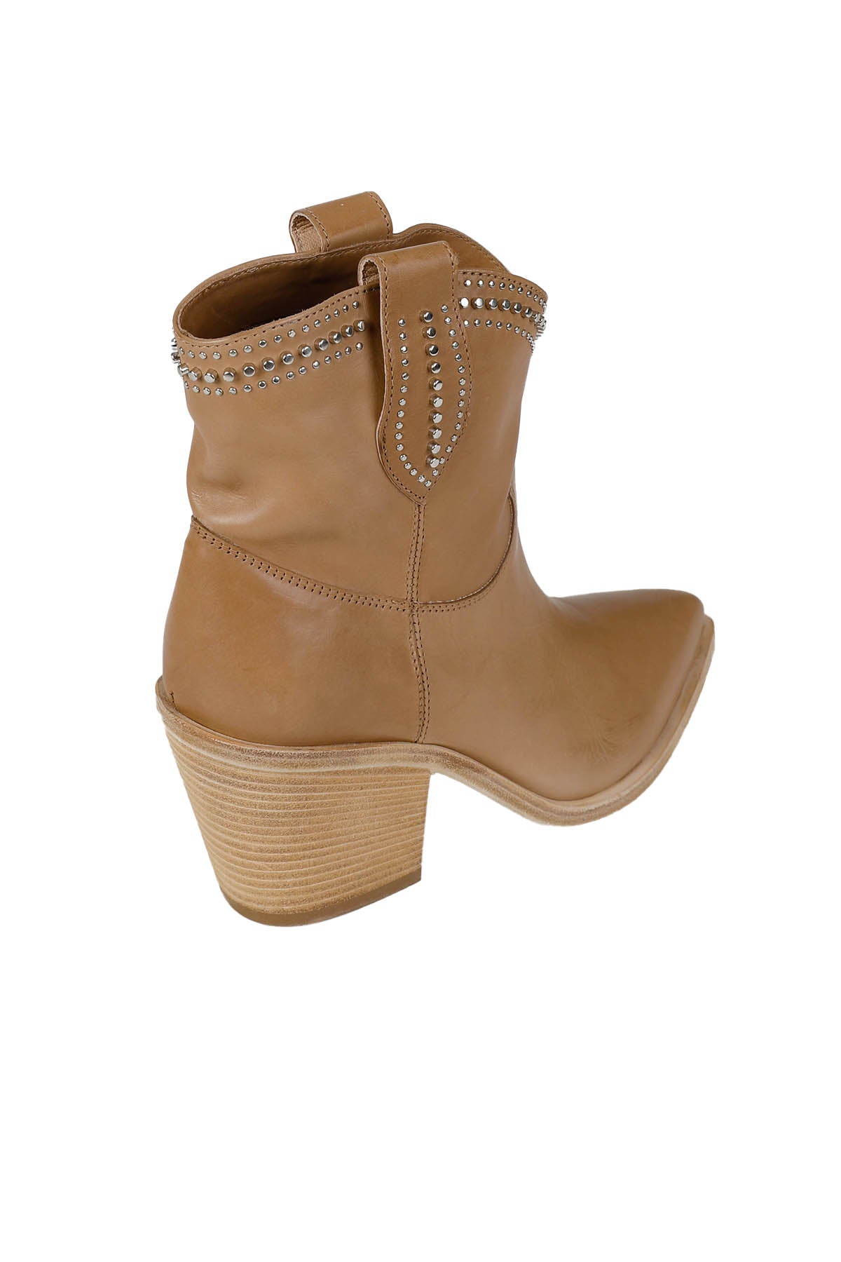 Fruit Metal Aksesuarlı Western Topuklu Deri Bot-Libas Trendy Fashion Store