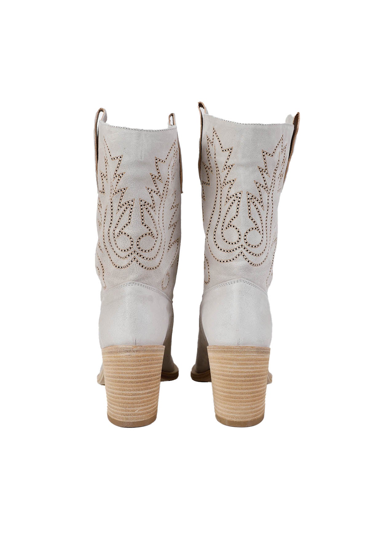 Fruit Western Topuklu Sivri Burun Nubuk Çizme-Libas Trendy Fashion Store