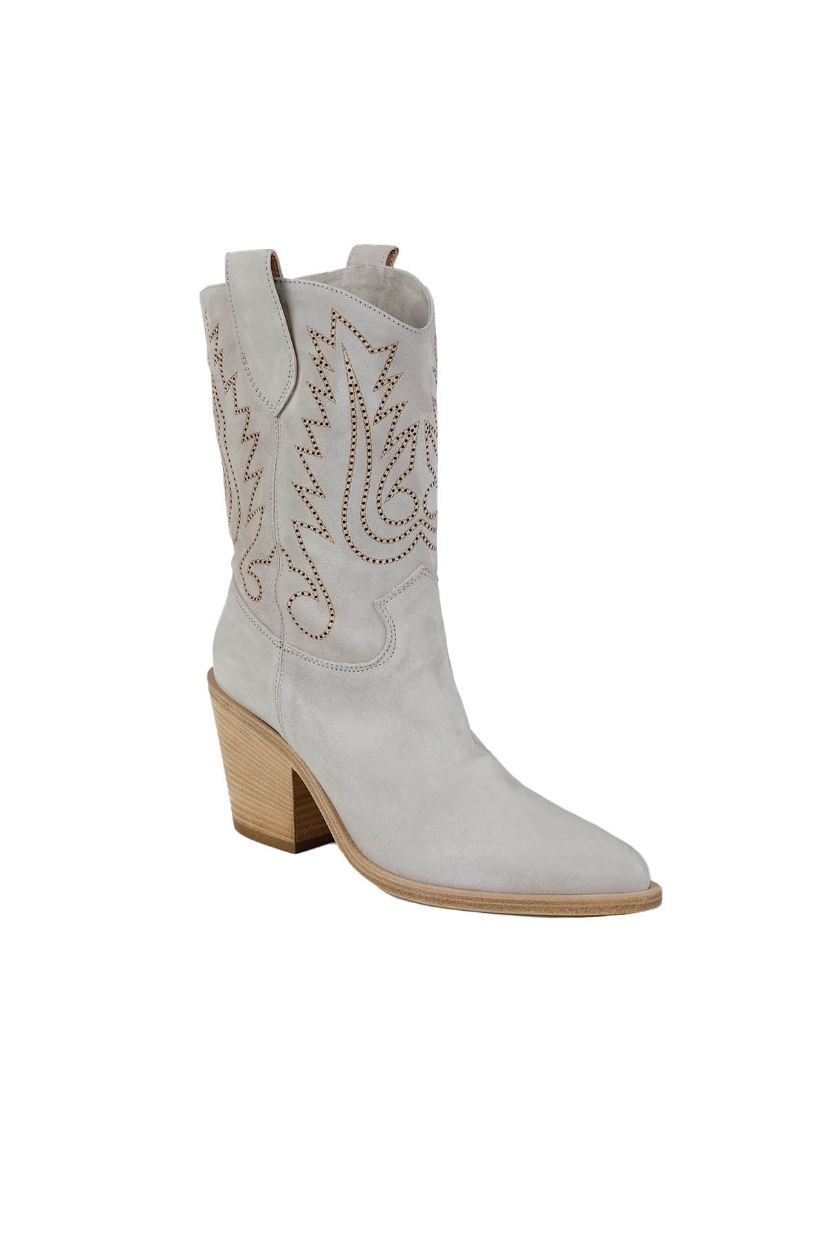 Fruit Western Topuklu Sivri Burun Nubuk Çizme-Libas Trendy Fashion Store