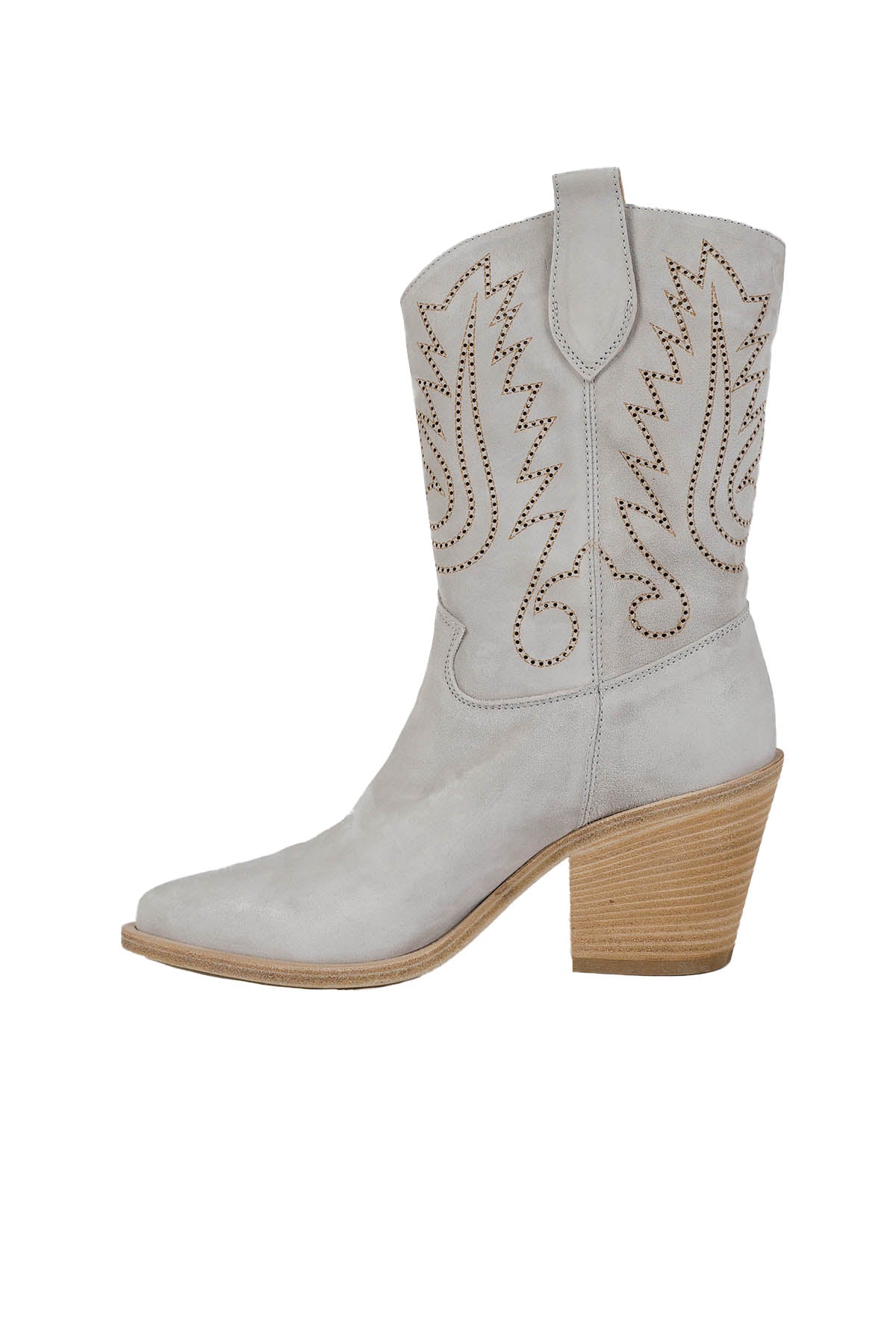 Fruit Western Topuklu Sivri Burun Nubuk Çizme-Libas Trendy Fashion Store