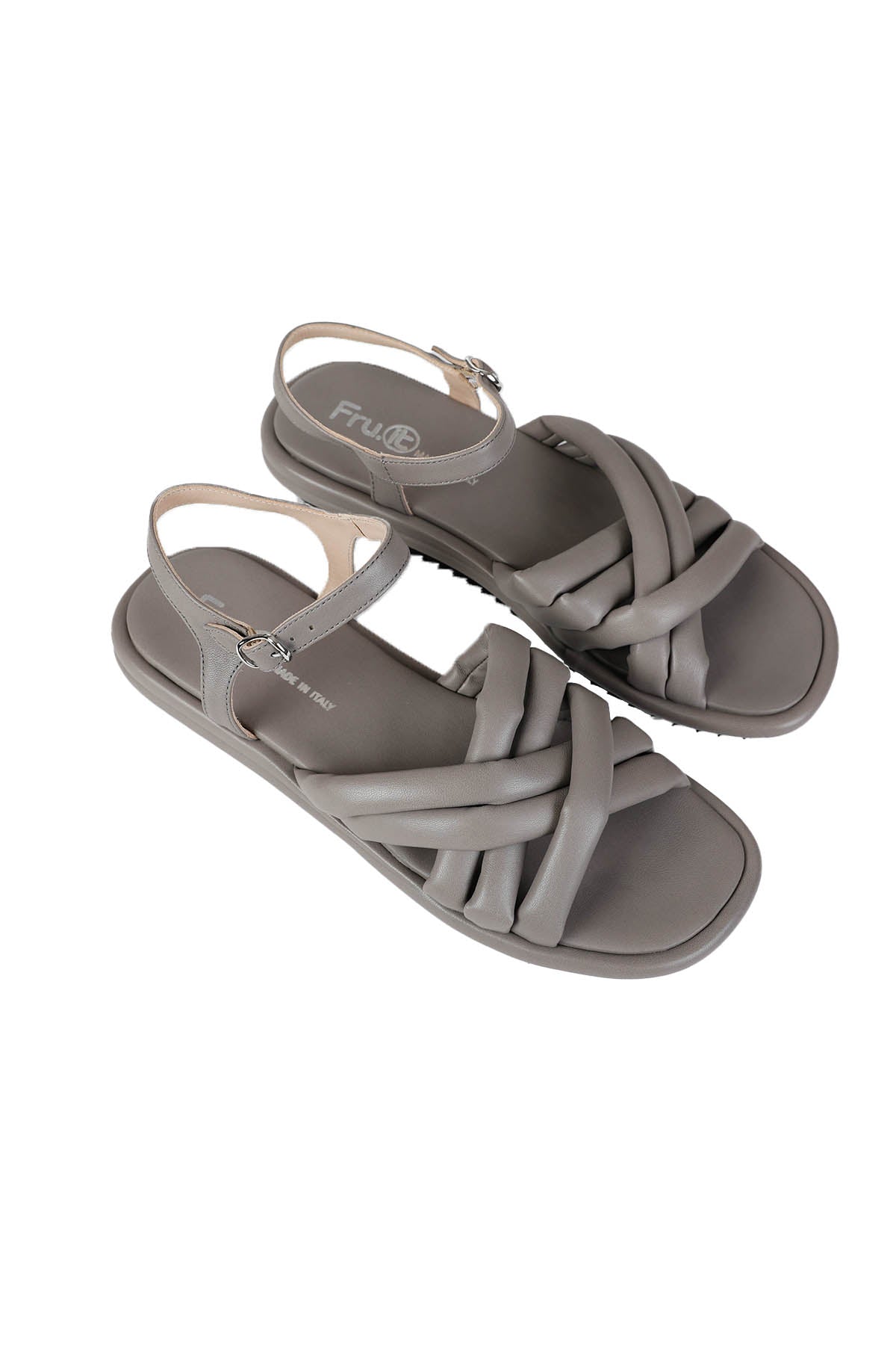 Fruit Dolgulu Çapraz Örgü Deri Bantlı Sandalet-Libas Trendy Fashion Store