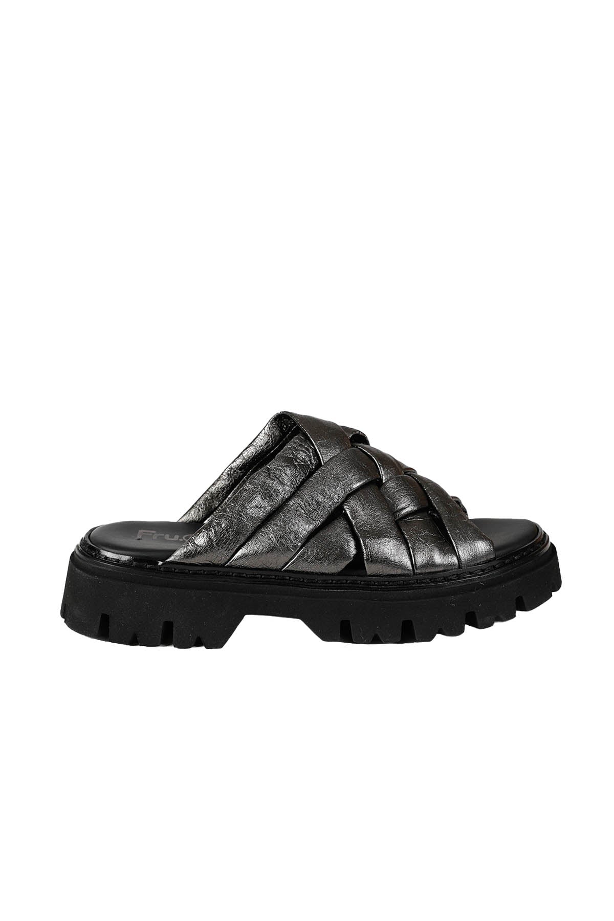 Fruit Dolgulu Örgü Deri Terlik-Libas Trendy Fashion Store