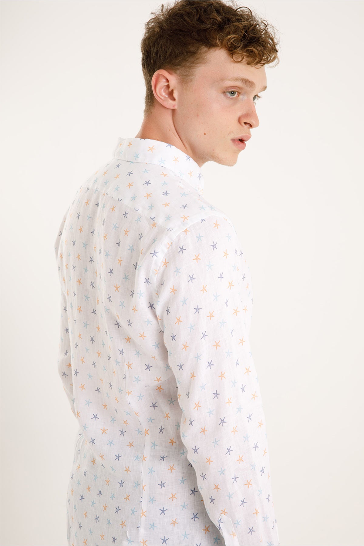 Poggianti Düğmeli Yaka Yıldız Desenli Galleno Gömlek-Libas Trendy Fashion Store