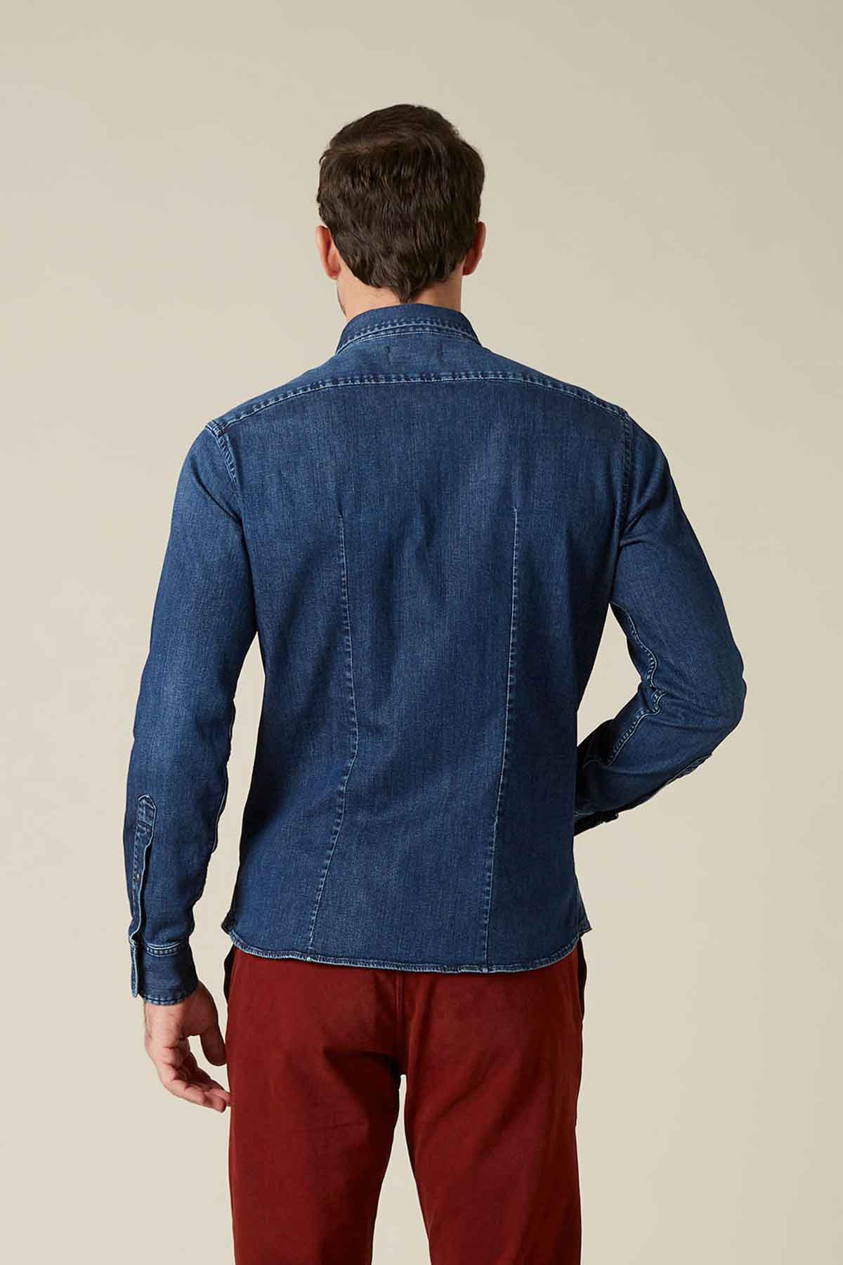 7 For All Mankind Slim Fit Denim Gömlek-Libas Trendy Fashion Store