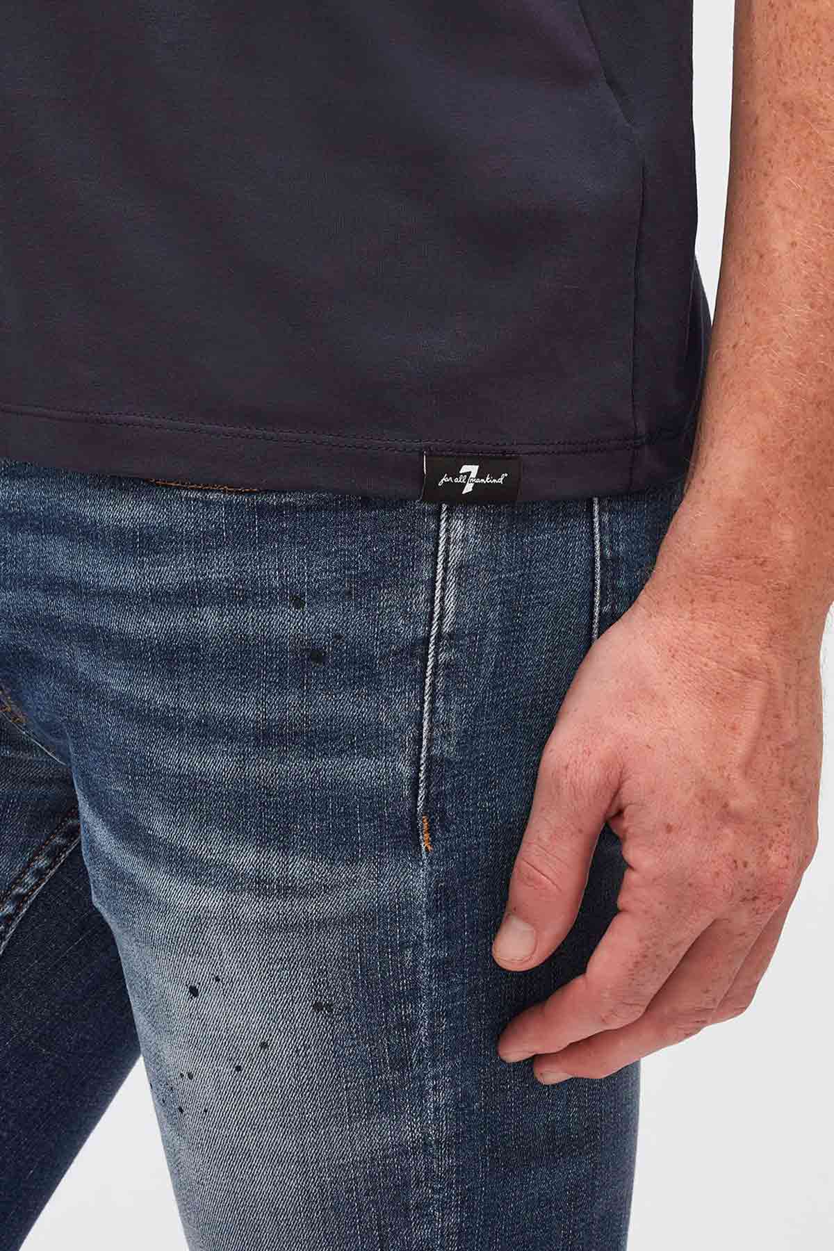 7 For All Mankind Yuvarlak Yaka Basic T-shirt-Libas Trendy Fashion Store