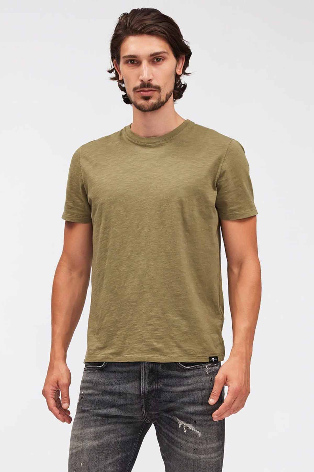 7 For All Mankind Yuvarlak Yaka Basic T-shirt-Libas Trendy Fashion Store