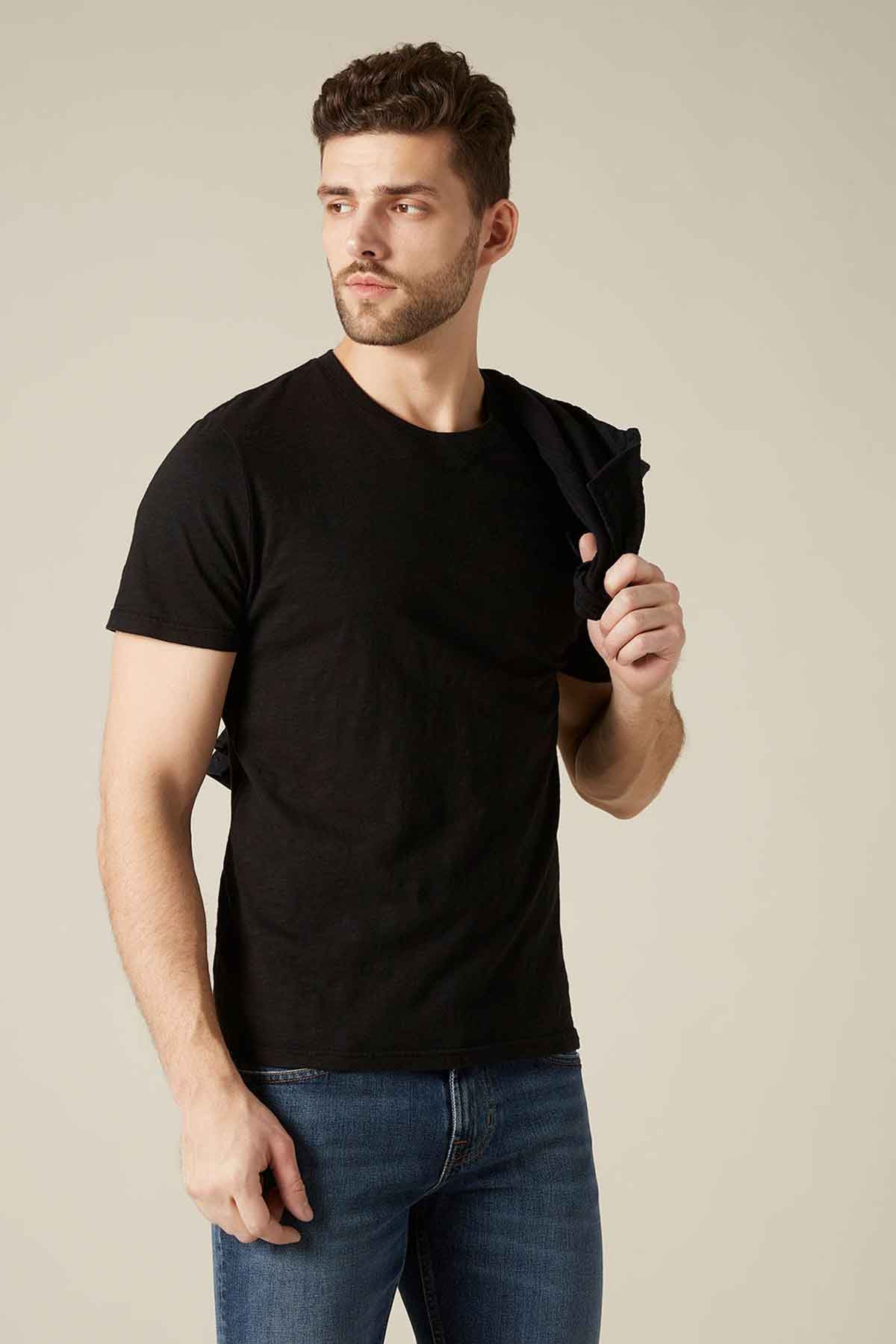 7 For All Mankind Yuvarlak Yaka Basic T-shirt-Libas Trendy Fashion Store