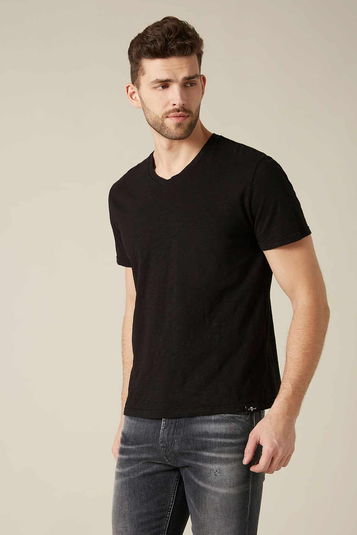 7 For All Mankind V Yaka Basic T-shirt-Libas Trendy Fashion Store