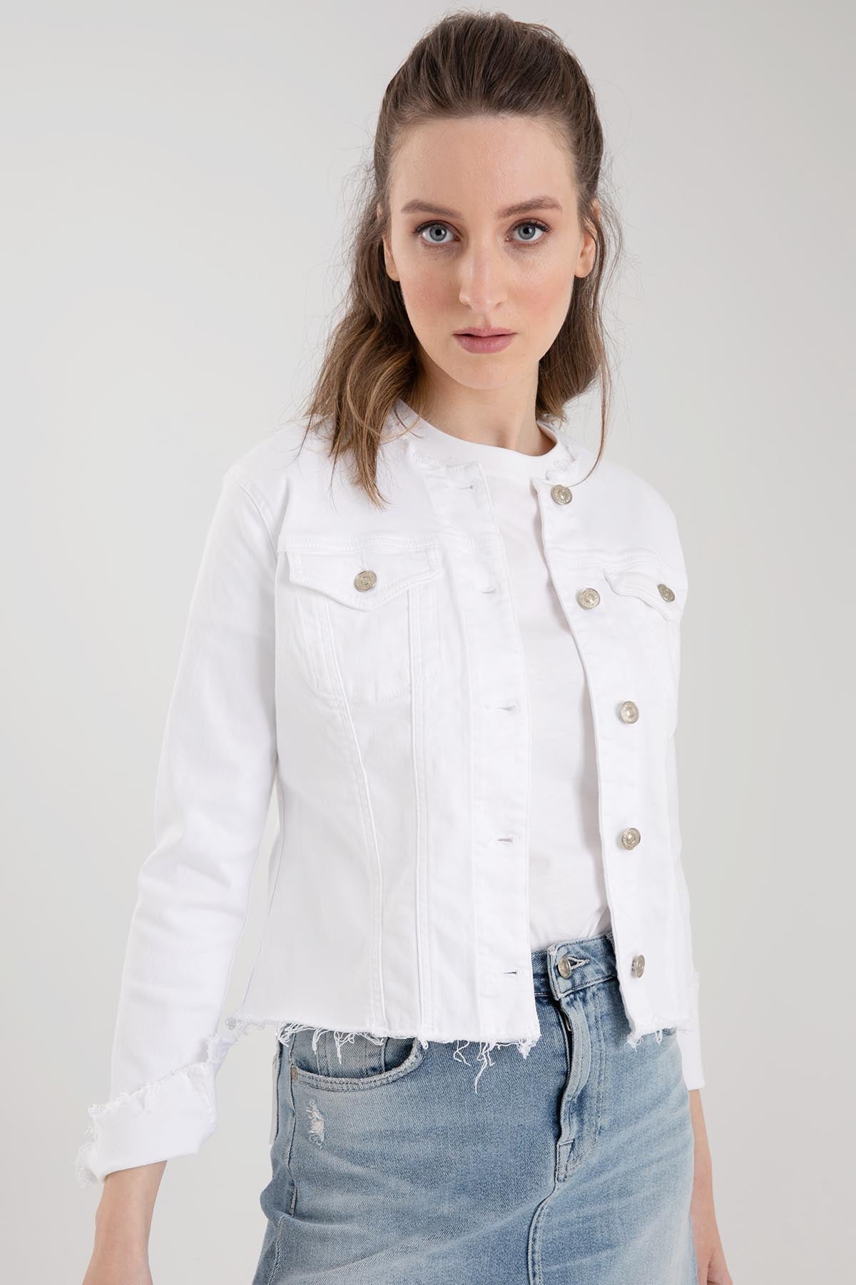 7 For All Mankind B Air Streç Jean Ceket-Libas Trendy Fashion Store