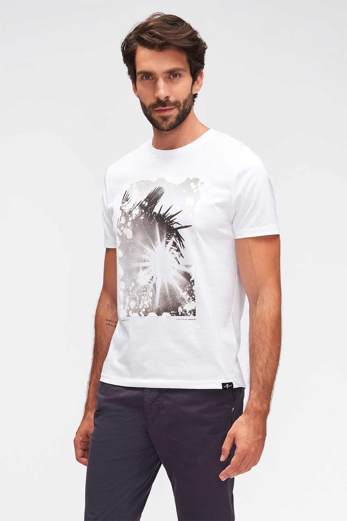 7 For All Mankind Yuvarlak Yaka T-shirt-Libas Trendy Fashion Store