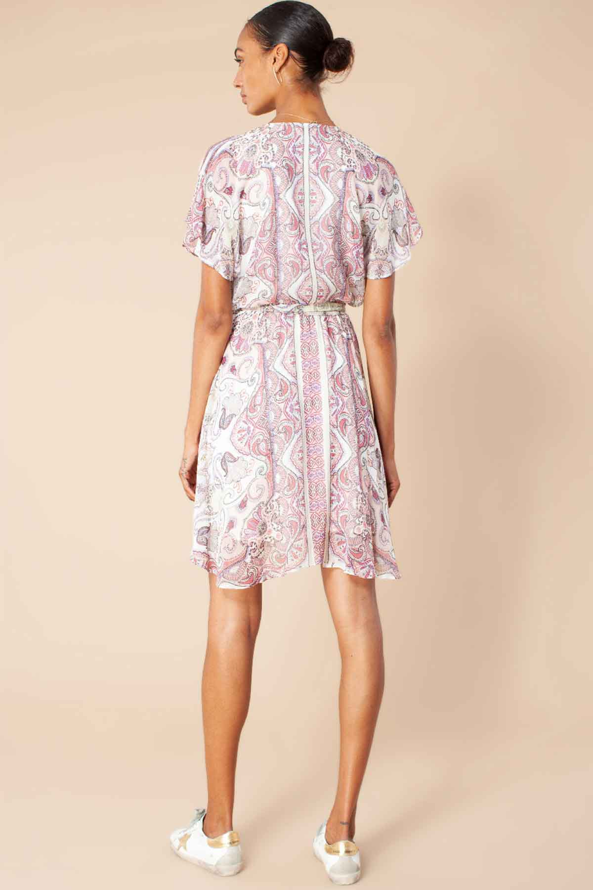 Hale Bob Belden Kuşaklı Floral Desenli Elbise-Libas Trendy Fashion Store