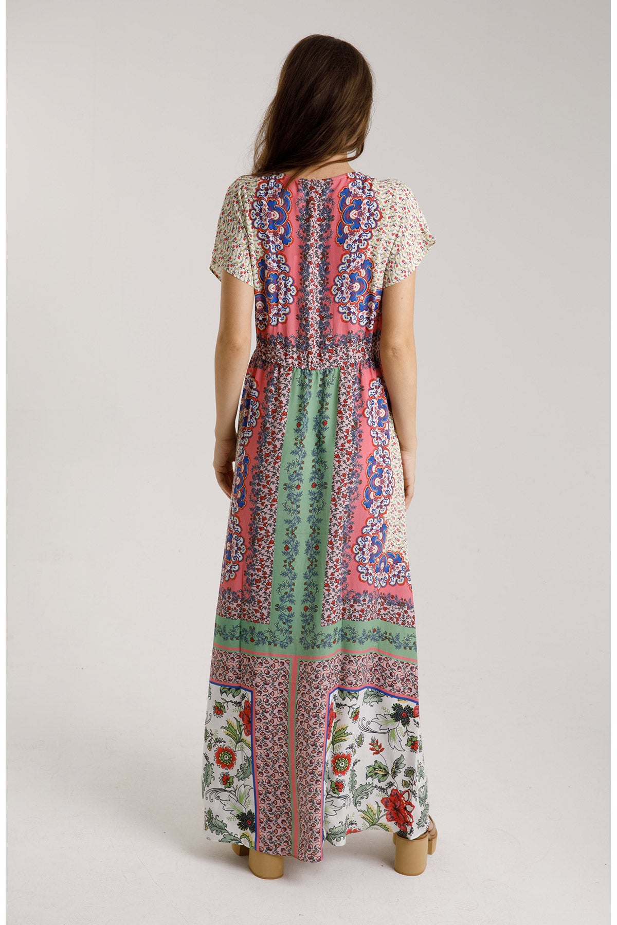 Hale Bob Çiçek Desenli Maxi Elbise-Libas Trendy Fashion Store