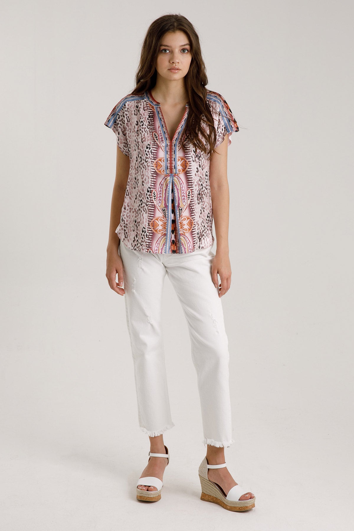 Hale Bob İpekli V Yaka Bluz-Libas Trendy Fashion Store