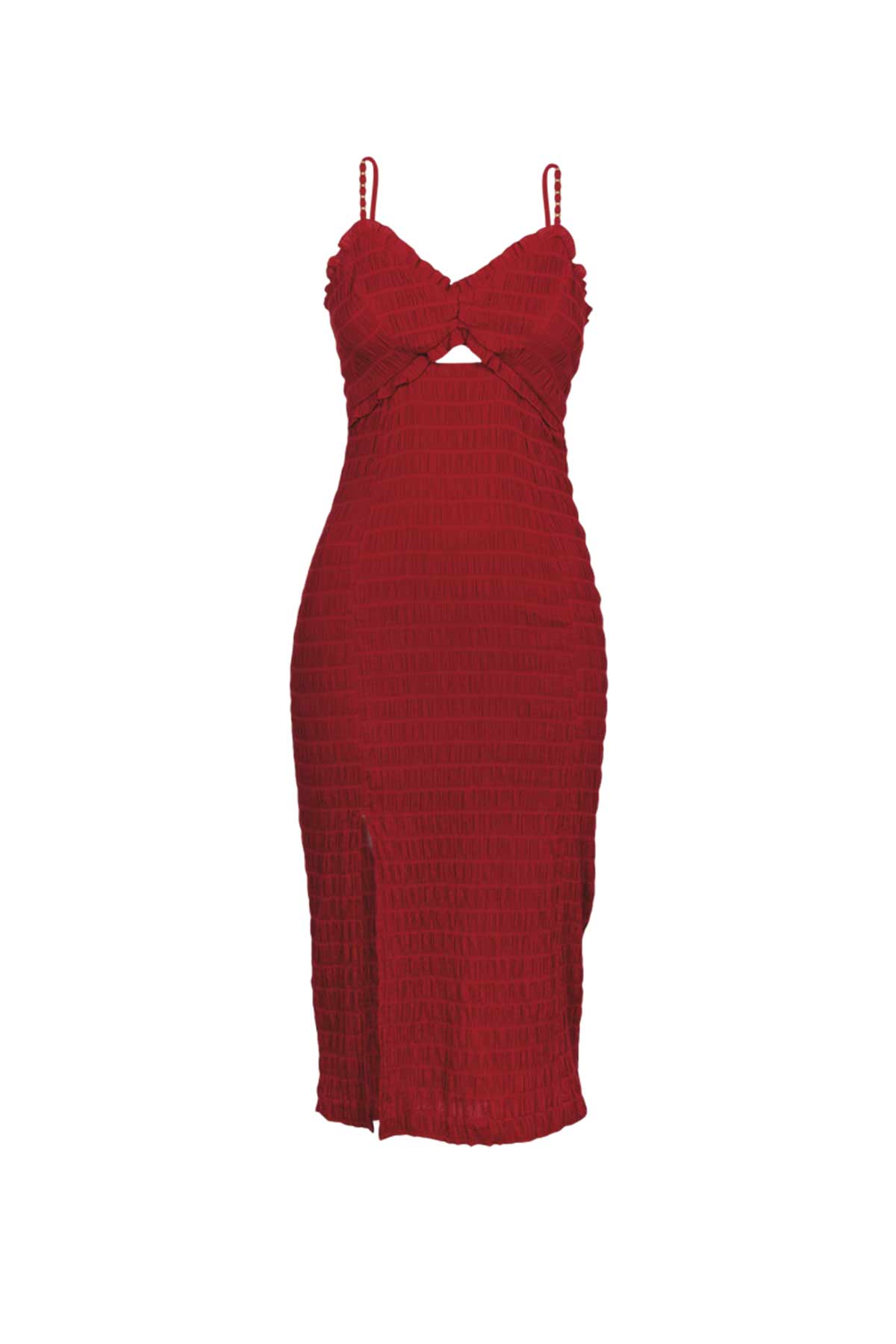 Vix Midi Boy Askılı Elbise-Libas Trendy Fashion Store