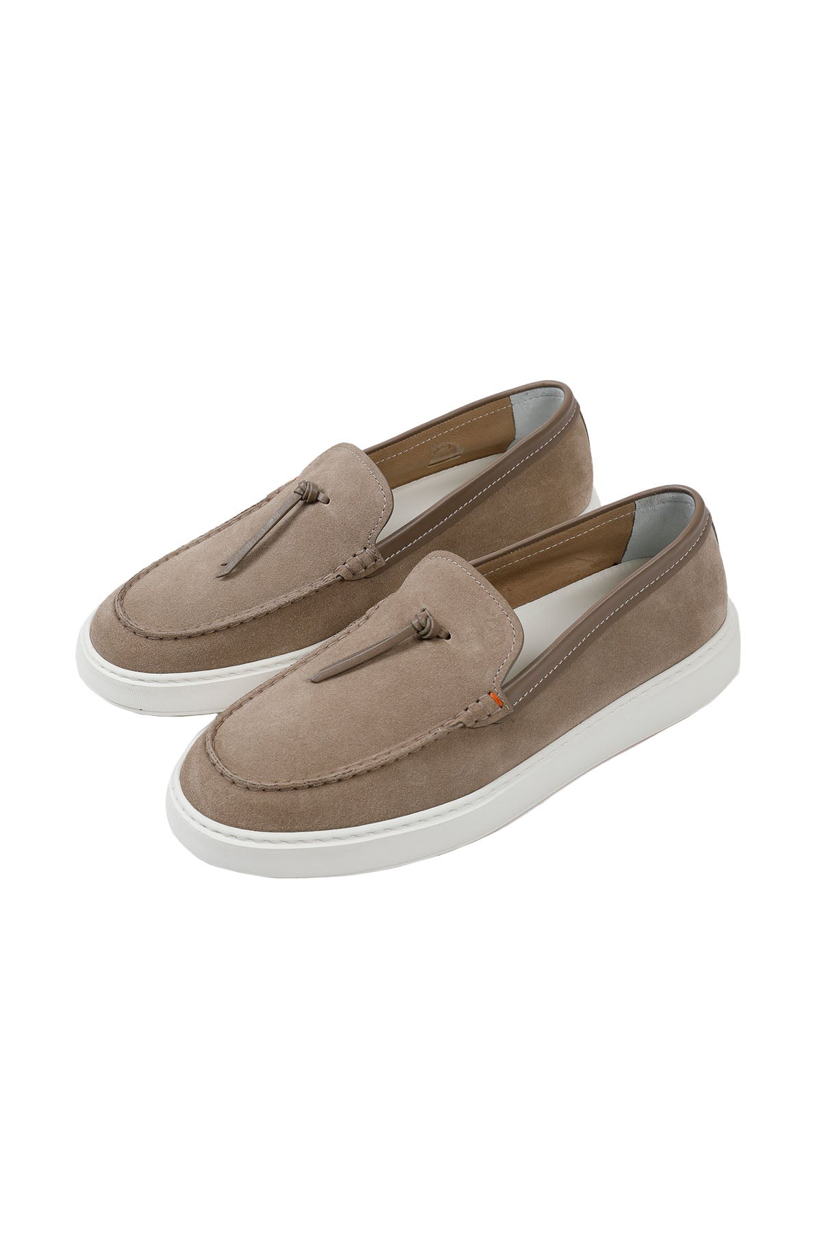 Santoni Nubuk Püsküllü Deri Loafer Ayakkabı-Libas Trendy Fashion Store