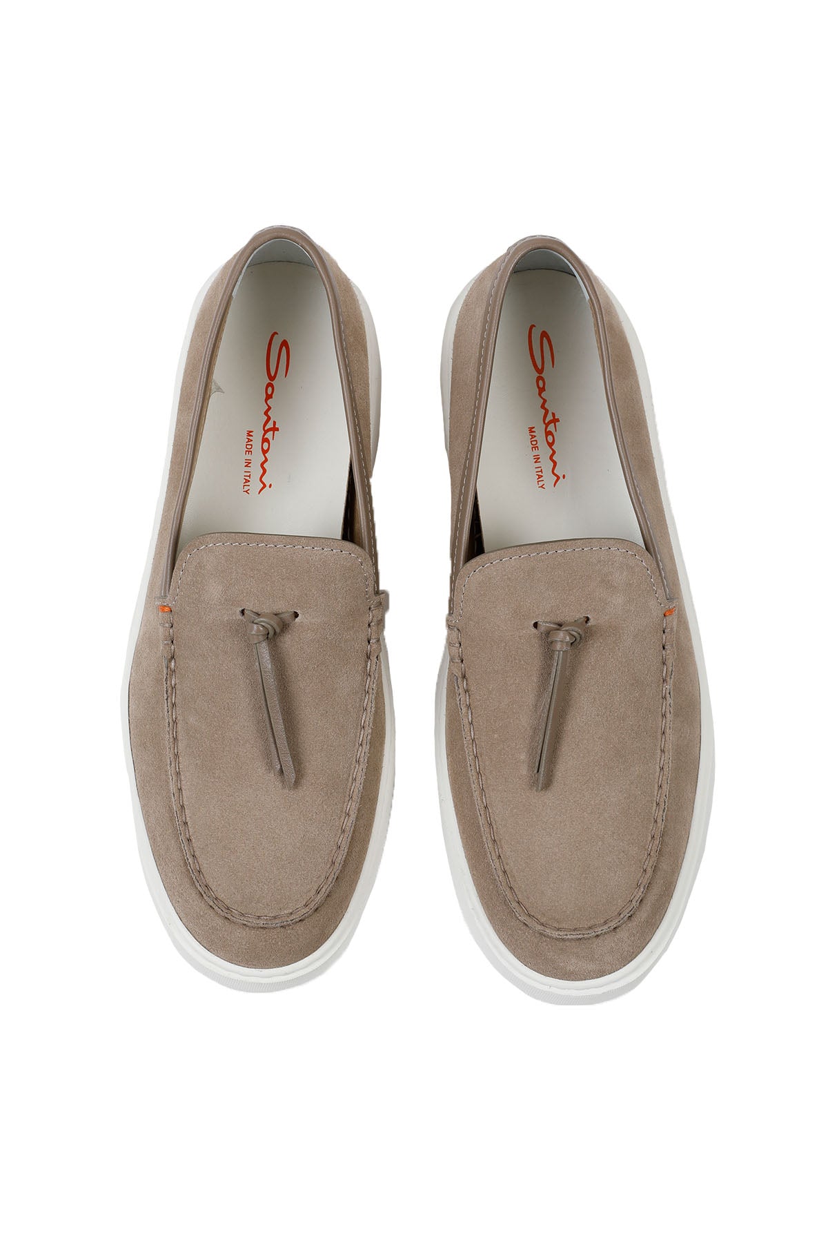 Santoni Nubuk Püsküllü Deri Loafer Ayakkabı-Libas Trendy Fashion Store