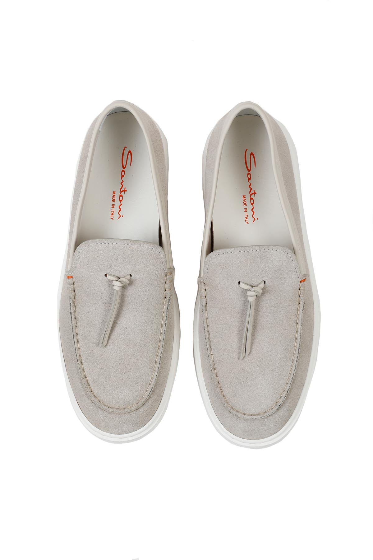 Santoni Nubuk Püsküllü Deri Loafer Ayakkabı-Libas Trendy Fashion Store