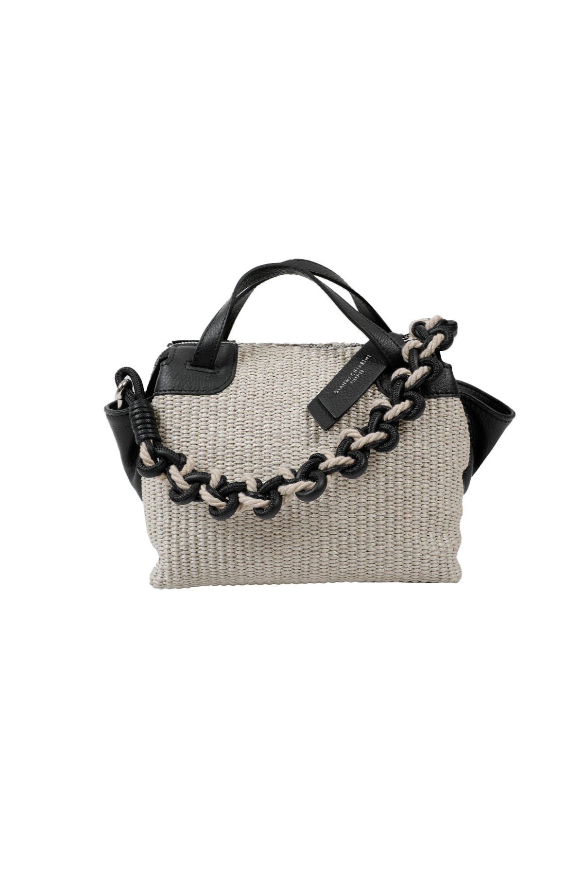 Gianni Chiarini Deri Detaylı Hasır Örgü Çanta-Libas Trendy Fashion Store