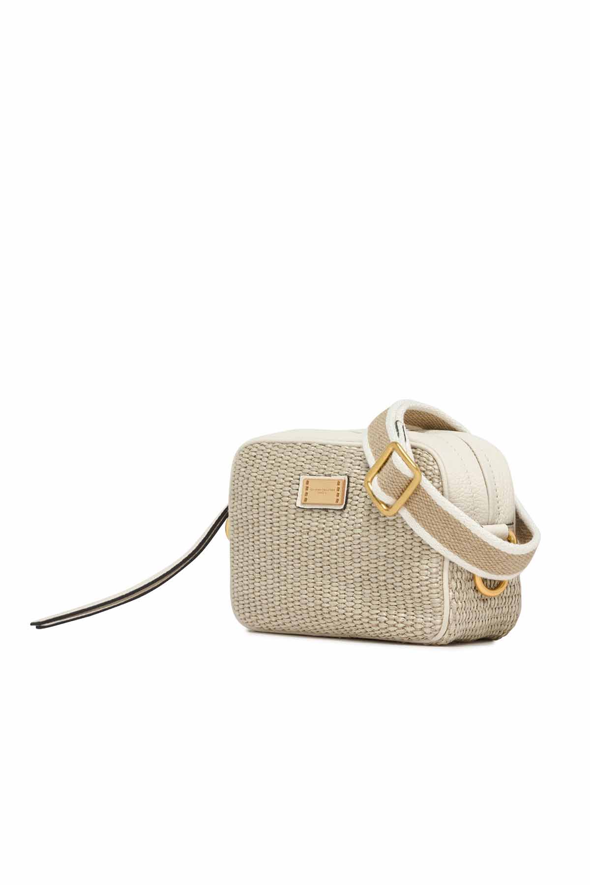 Gianni Chiarini Deri Detaylı Hasır Örgü Alyssa Çanta-Libas Trendy Fashion Store