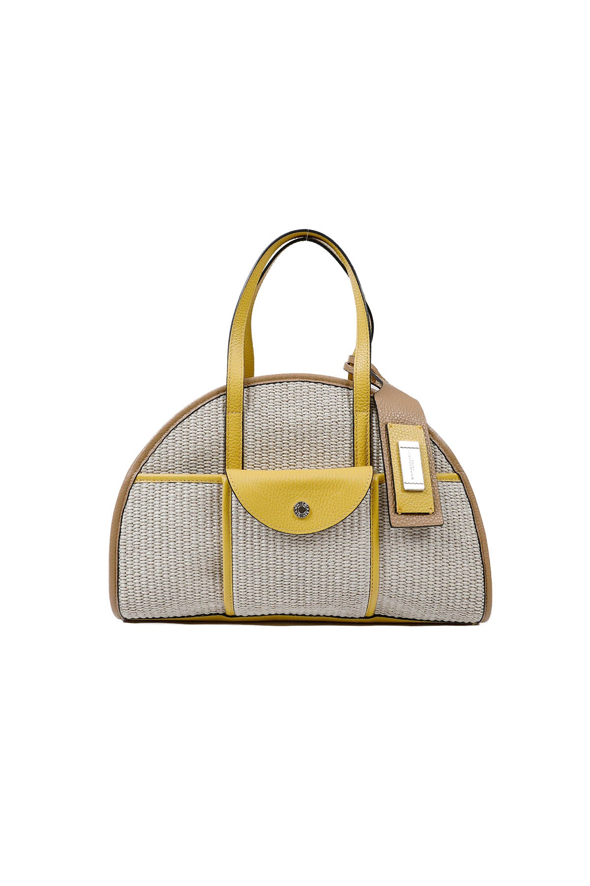 Gianni Chiarini Deri Detaylı Hasır Örgü Çanta-Libas Trendy Fashion Store