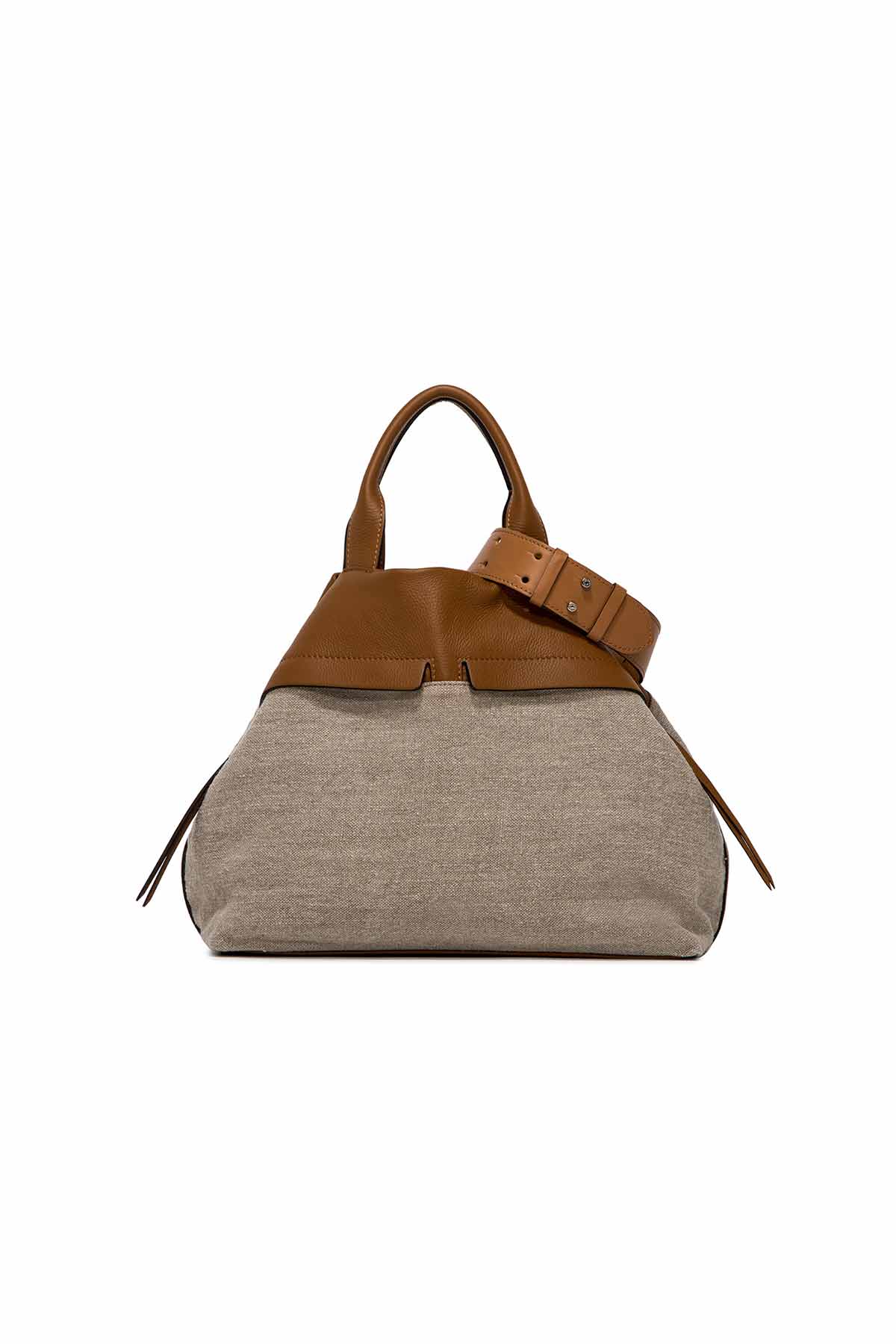 Gianni Chiarini Deri Kombinasyonlu Duna Çanta-Libas Trendy Fashion Store