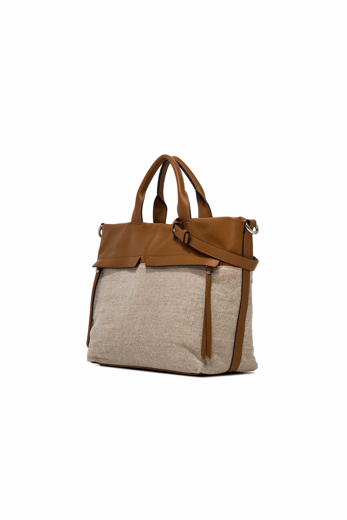 Gianni Chiarini Deri Kombinasyonlu Duna Çanta-Libas Trendy Fashion Store