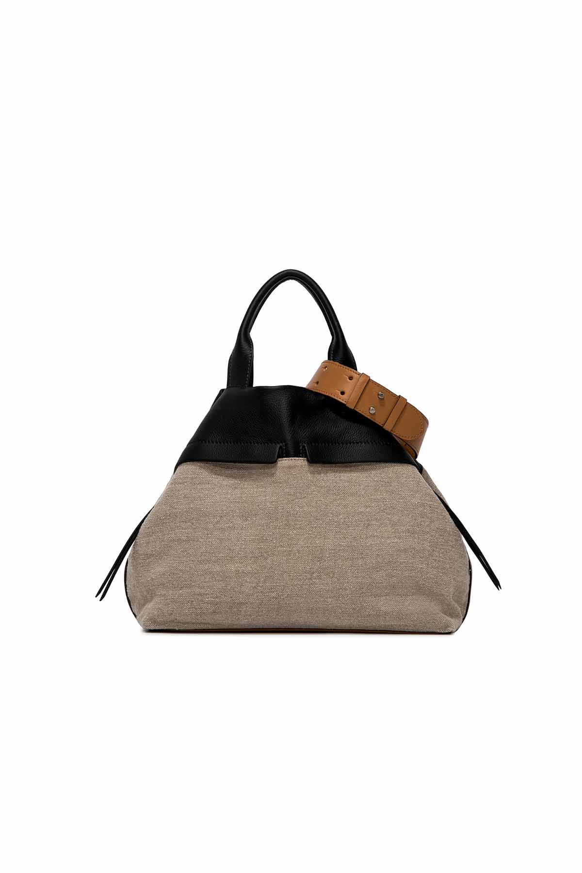 Gianni Chiarini Deri Kombinasyonlu Duna Çanta-Libas Trendy Fashion Store