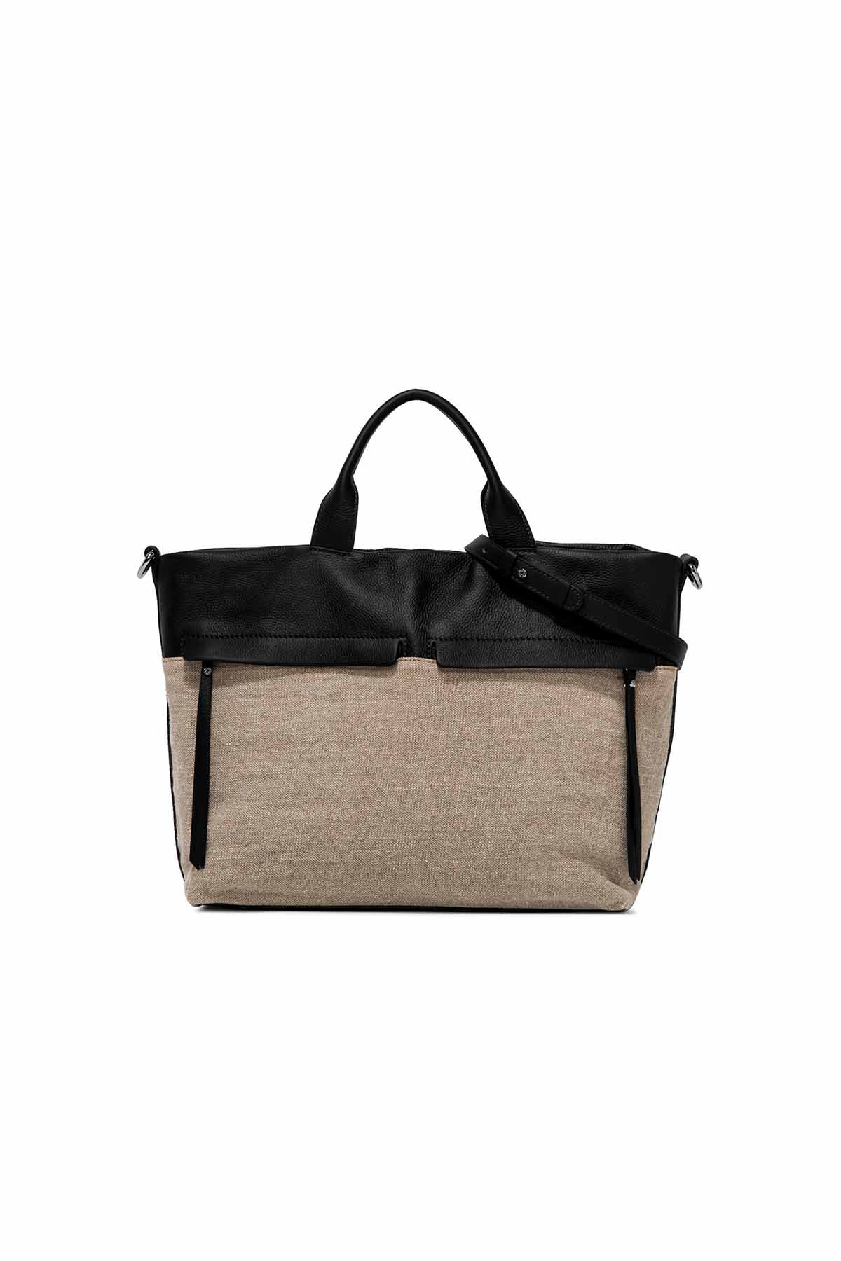 Gianni Chiarini Deri Kombinasyonlu Duna Çanta-Libas Trendy Fashion Store