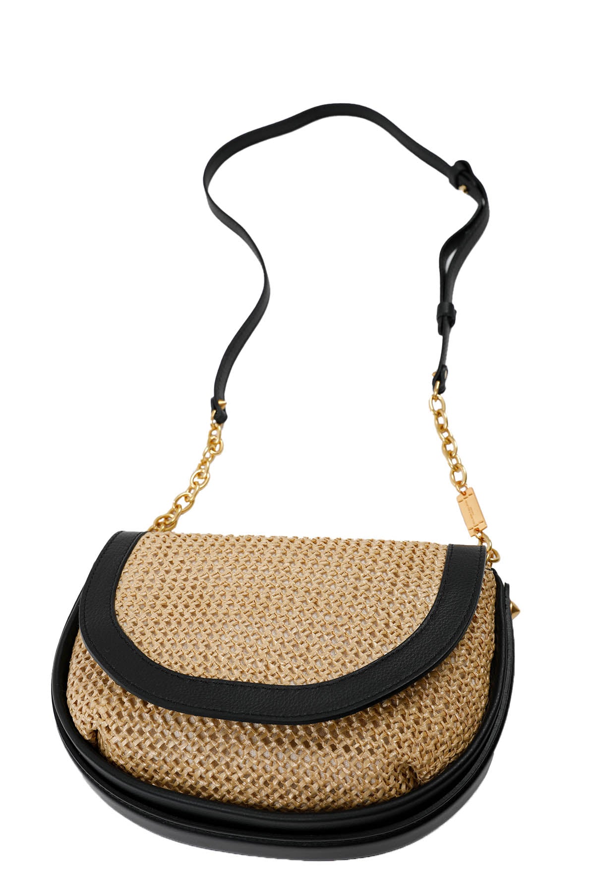 Gianni Chiarini Diana Deri Detaylı Hasır Örgü Çanta-Libas Trendy Fashion Store