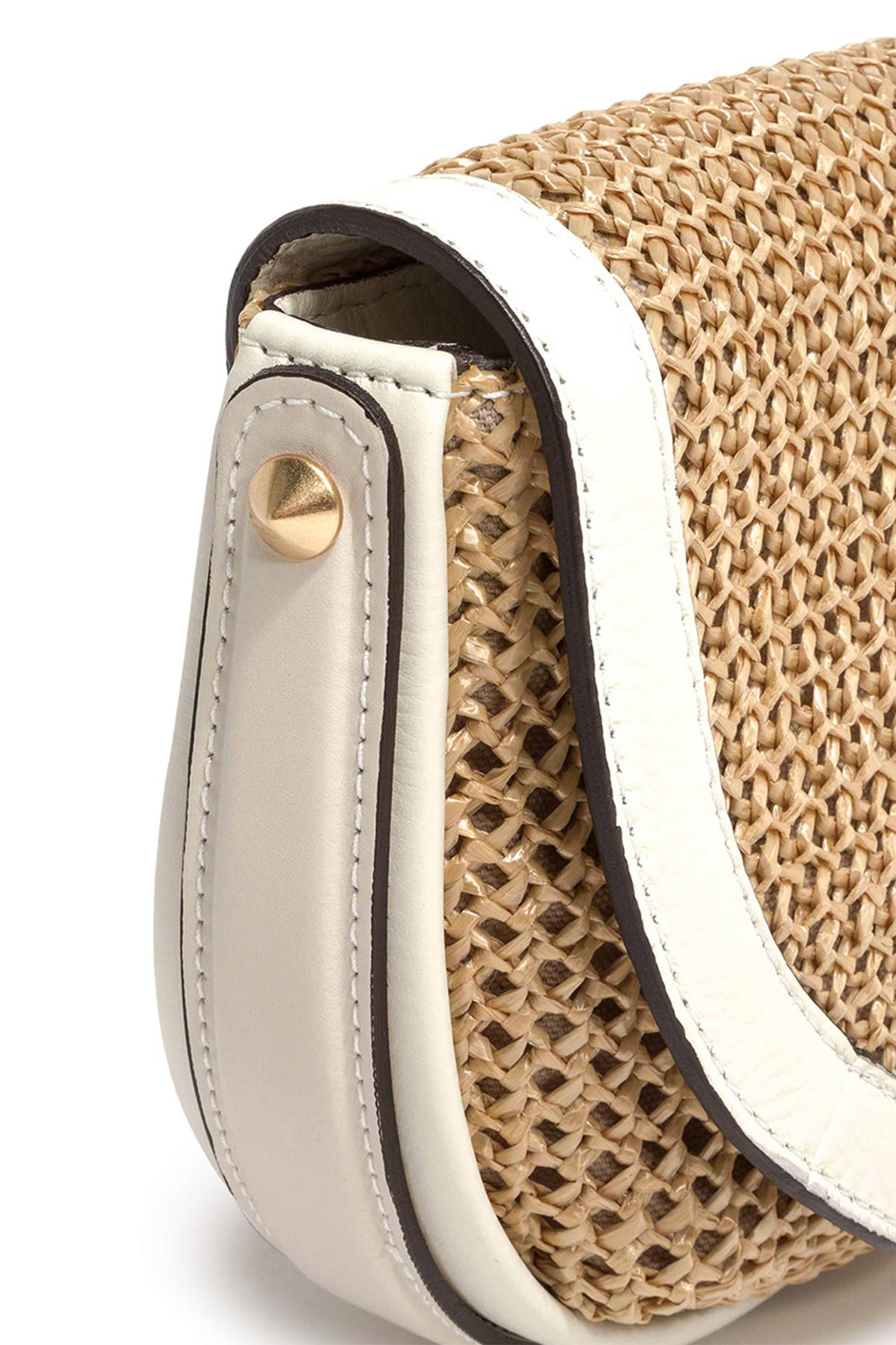 Gianni Chiarini Diana Deri Detaylı Hasır Örgü Çanta-Libas Trendy Fashion Store