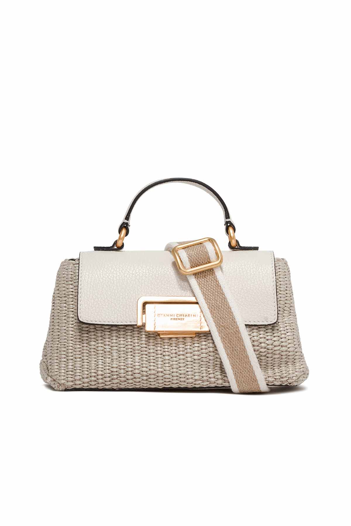 Gianni Chiarini Deri Kapaklı Hasır Örgü Rossella Çanta-Libas Trendy Fashion Store