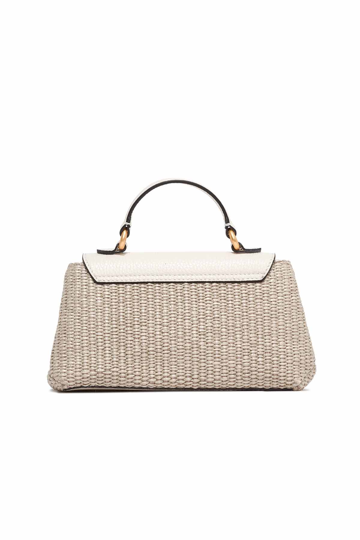 Gianni Chiarini Deri Kapaklı Hasır Örgü Rossella Çanta-Libas Trendy Fashion Store