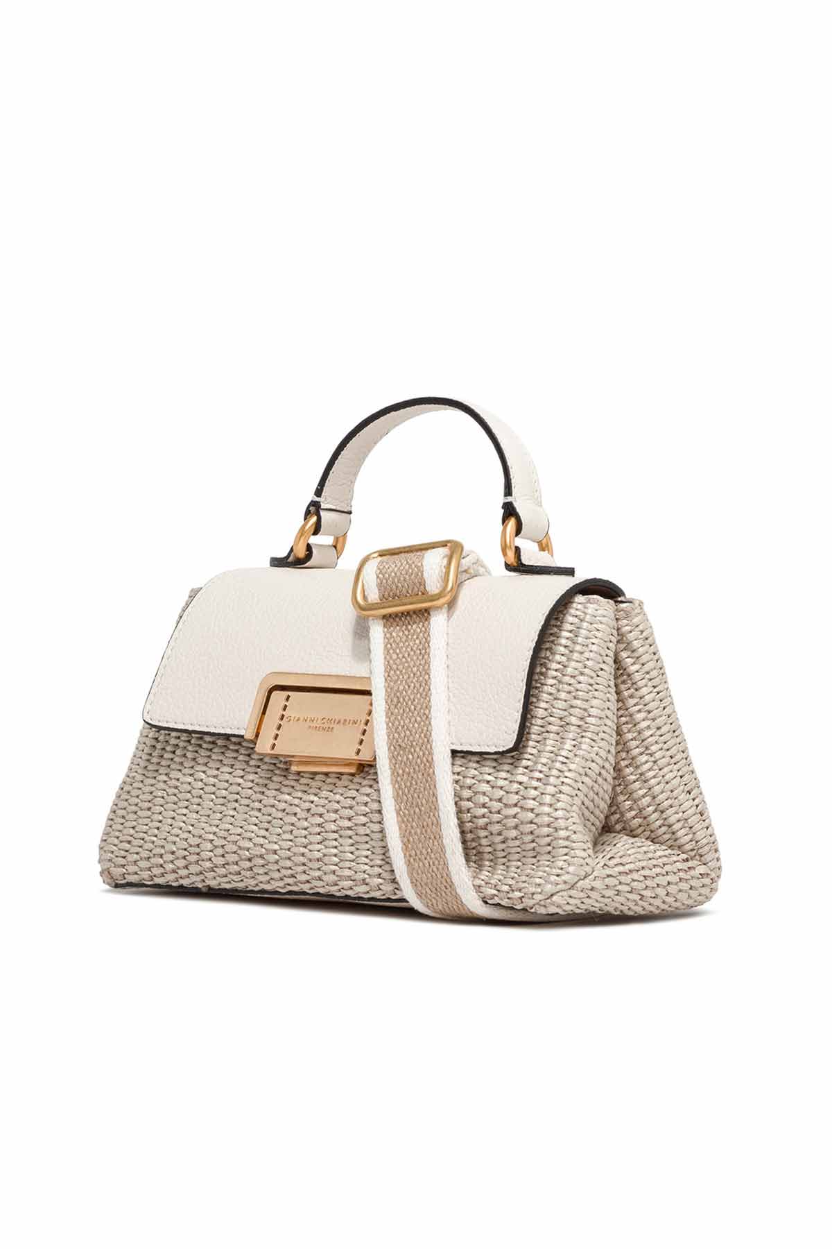 Gianni Chiarini Deri Kapaklı Hasır Örgü Rossella Çanta-Libas Trendy Fashion Store